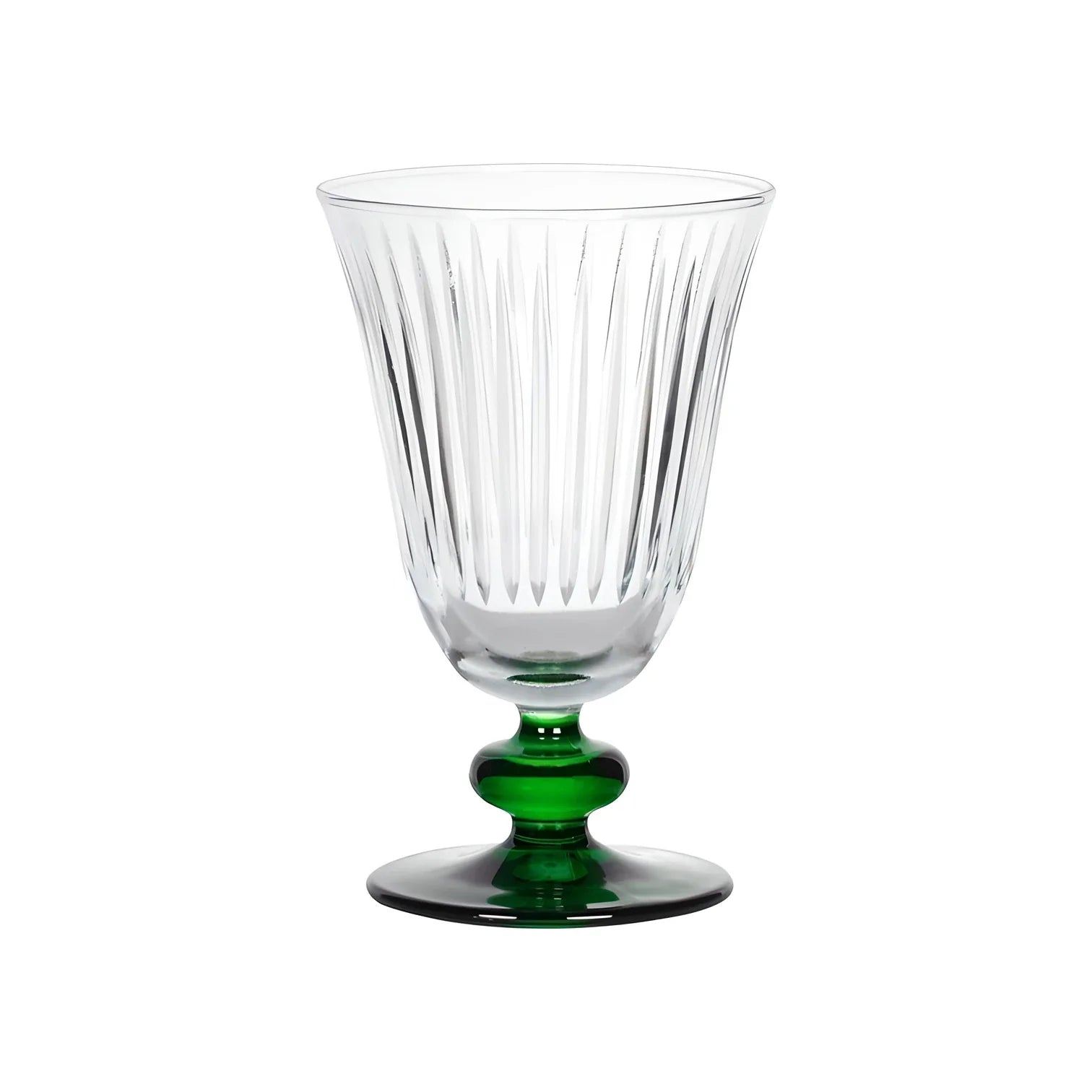Stella Hybrid Cut Crystal Wine Goblet - Set Of 2 - Margerie Crystal USA