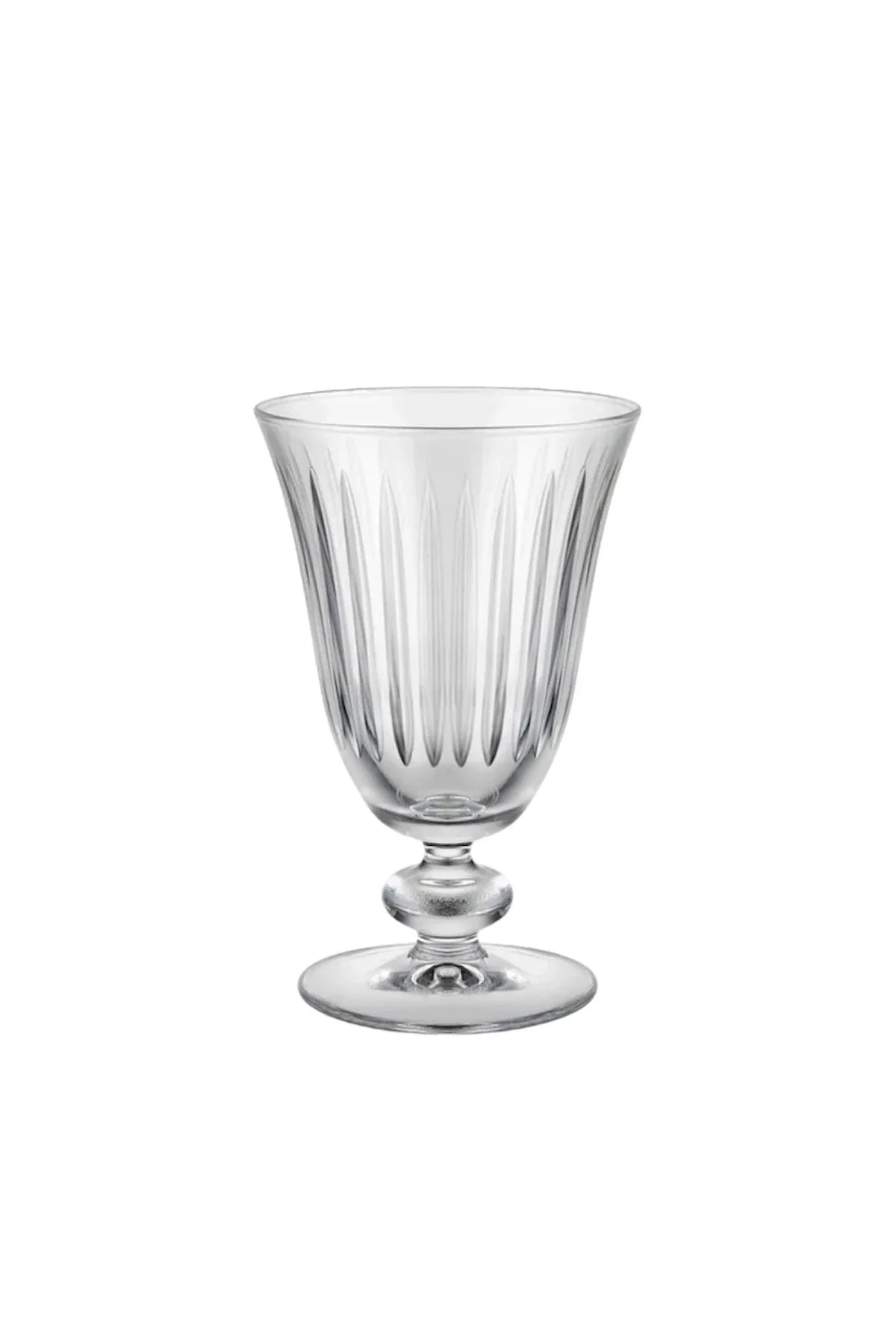 Stella Cut Crystal Wine Goblet - Set Of 2 - Margerie Crystal USA