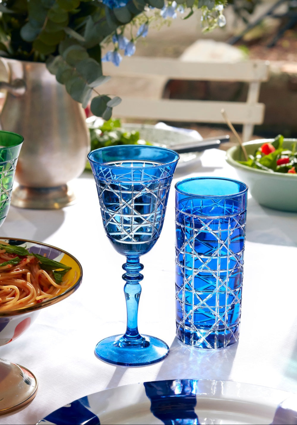 Gloria Cut Crystal Highball Glasses - Set Of 2 - Margerie Crystal USA