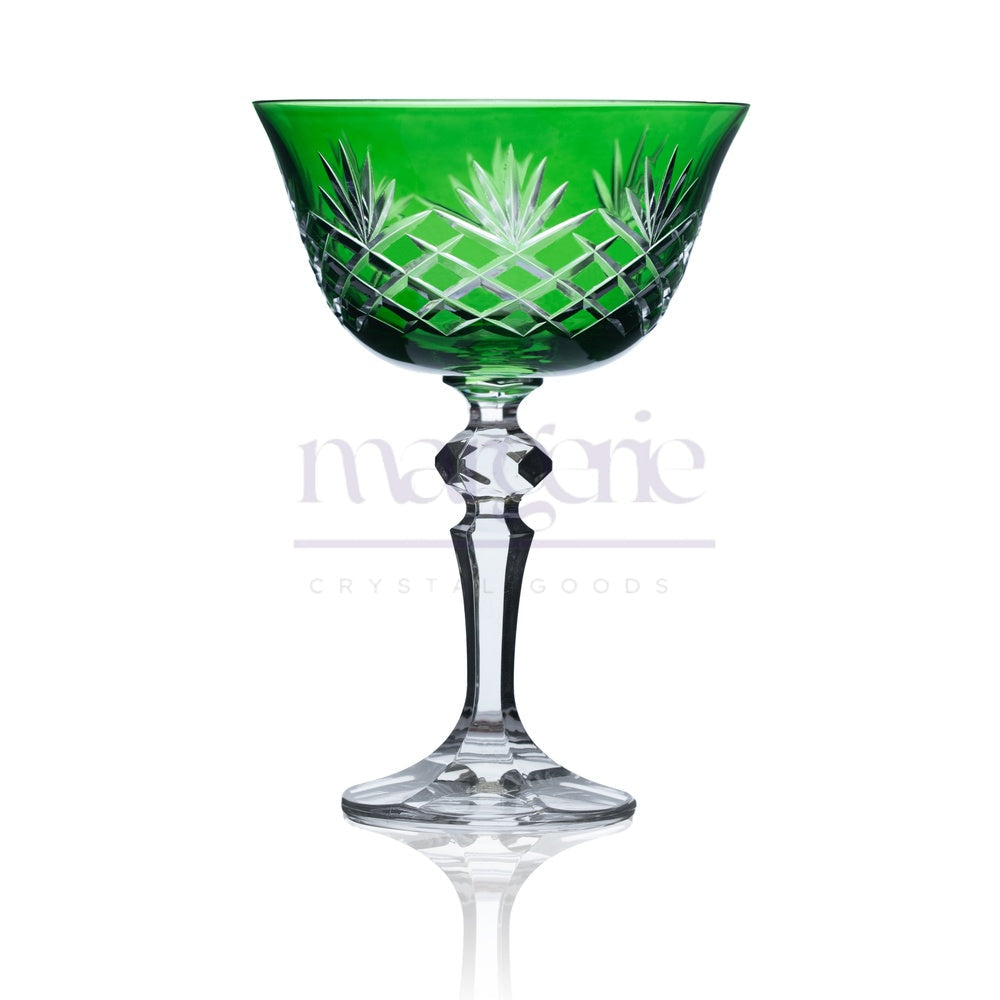 Ara Cut Crystal Champagne Coupe Glasses