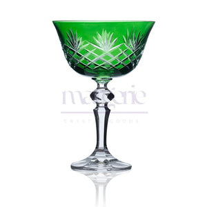Ara Cut Crystal Champagne Coupe Glasses