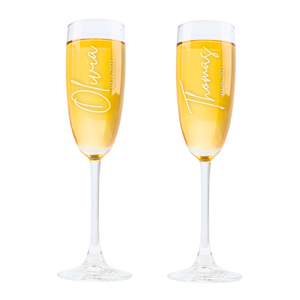 Personalized Champagne Flutes - Set of 2