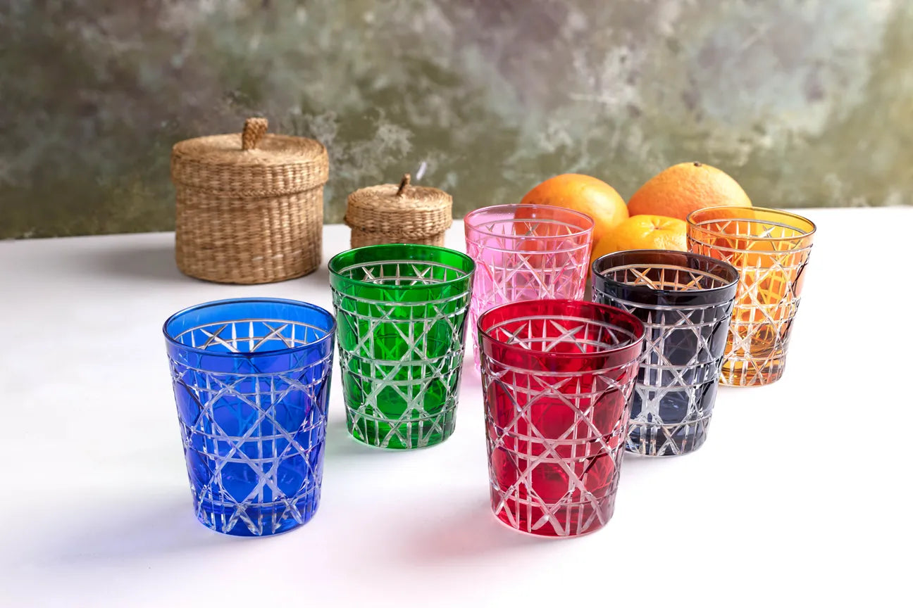 Gloria Cut Crystal Tumblers - Set Of 2 - Margerie Crystal USA