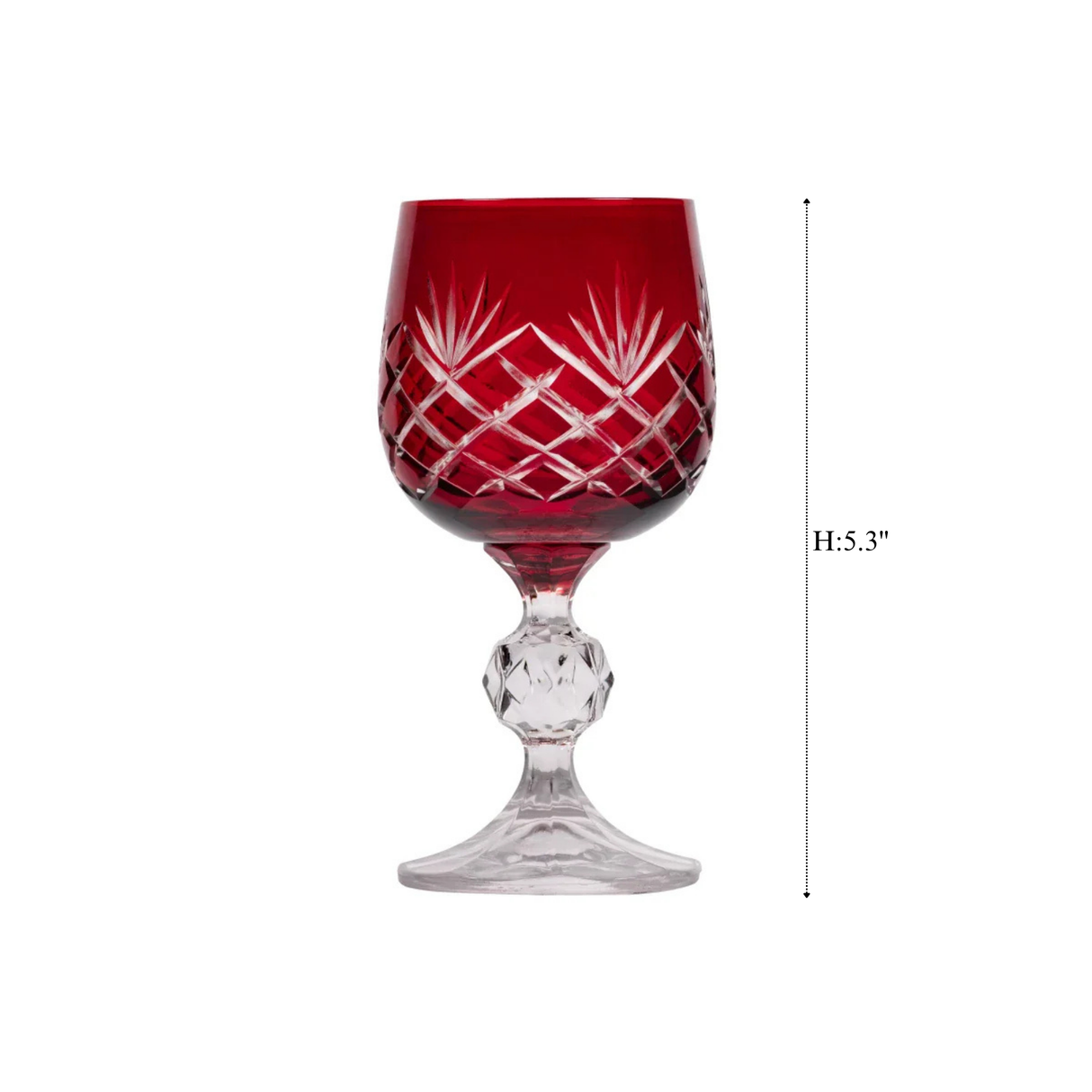 Ara Cut Crystal Wine Goblet