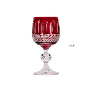Ophelia Cut Crystal Wine Goblet