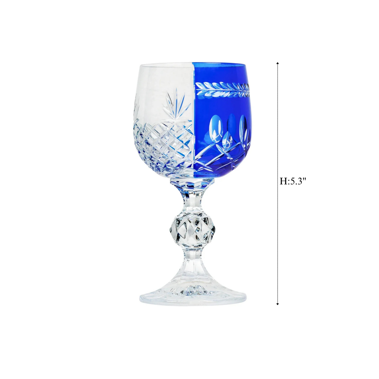 Hybrid Cut Crystal Wine Goblet