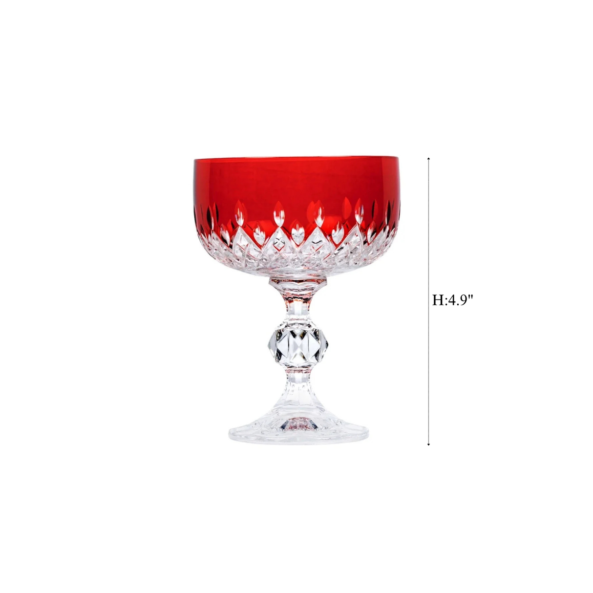 Aria Cut Crystal Champagne Coupe Glasses