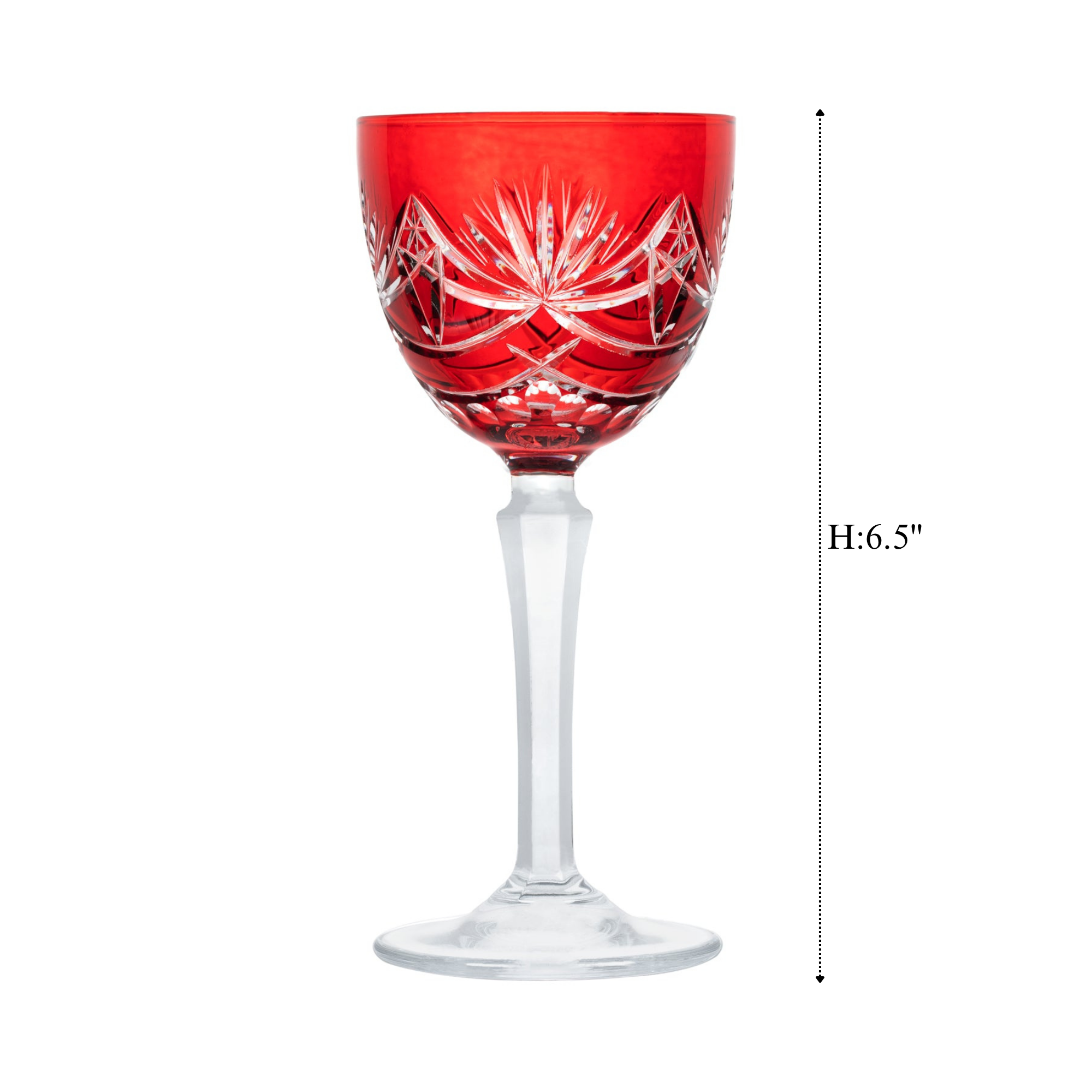 Vintage Cut Crystal Cocktail Glasses - Set Of 2 - Margerie Crystal USA