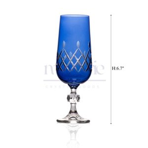 Aria Cut Crystal Champagne Flutes