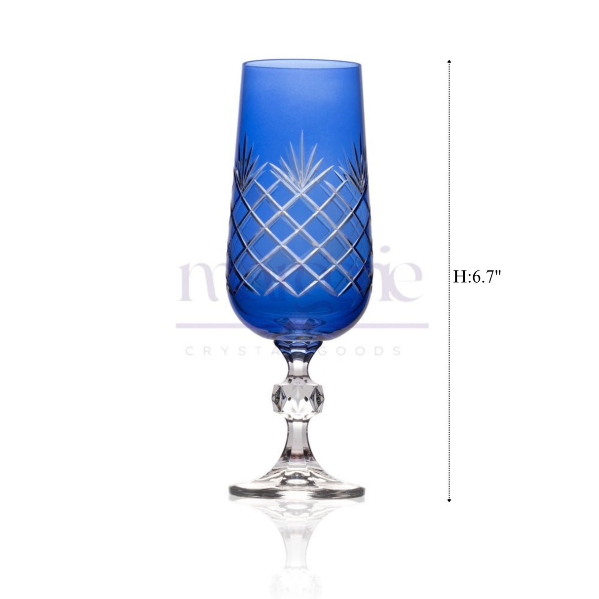 Ara Cut Crystal Champagne Flutes