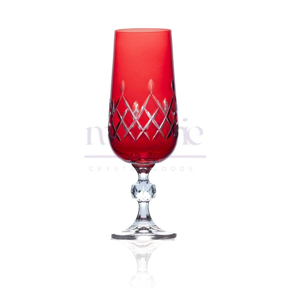 Aria Cut Crystal Champagne Flutes