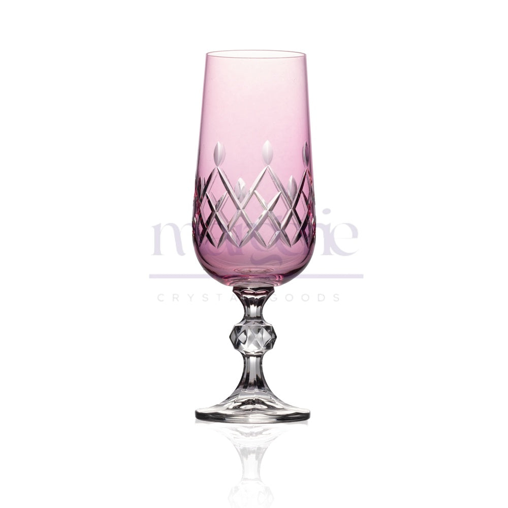 Aria Cut Crystal Champagne Flutes