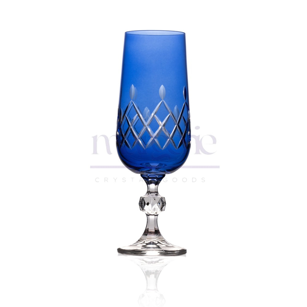 Aria Cut Crystal Champagne Flutes
