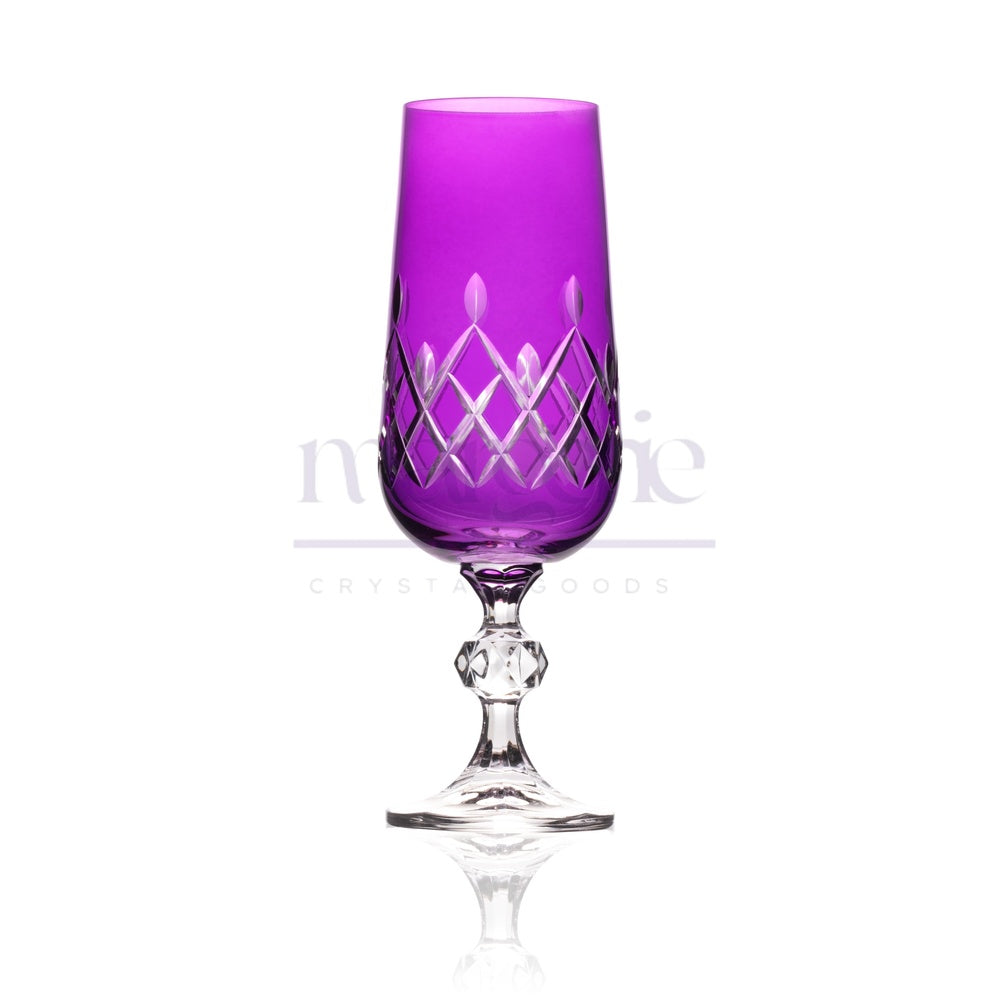 Aria Cut Crystal Champagne Flutes