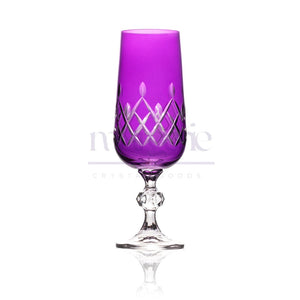 Aria Cut Crystal Champagne Flutes