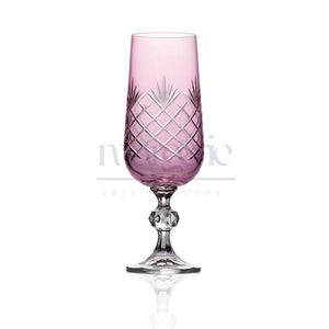 Ara Cut Crystal Champagne Flutes