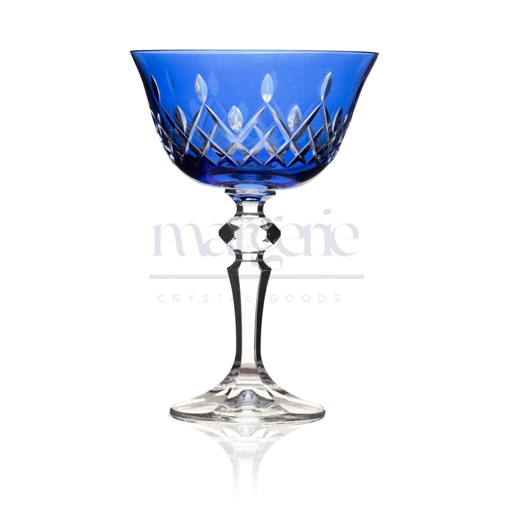 Aria Cut Crystal Champagne Coupe Glasses