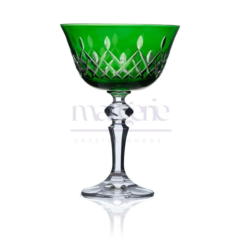 Aria Cut Crystal Champagne Coupe Glasses