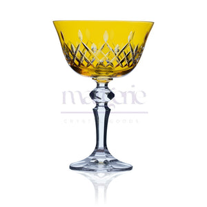 Aria Cut Crystal Champagne Coupe Glasses