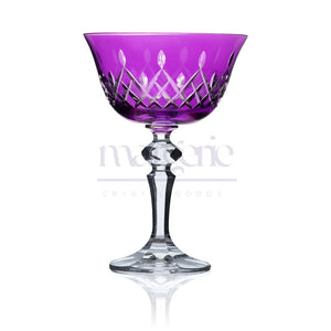 Aria Cut Crystal Champagne Coupe Glasses