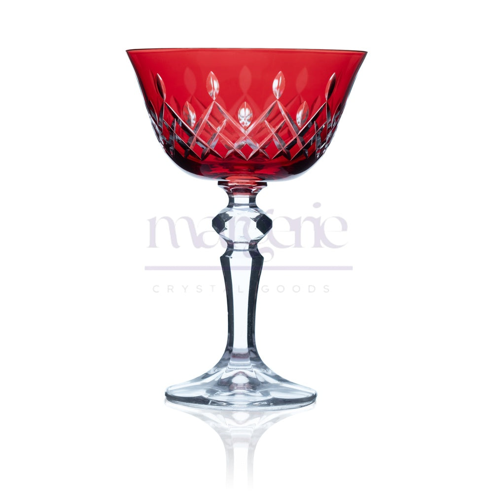 Aria Cut Crystal Champagne Coupe Glasses