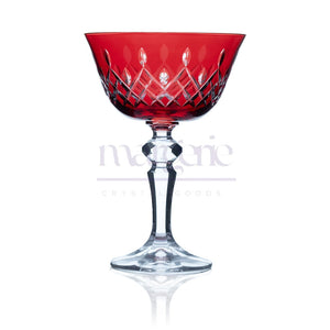 Aria Cut Crystal Champagne Coupe Glasses