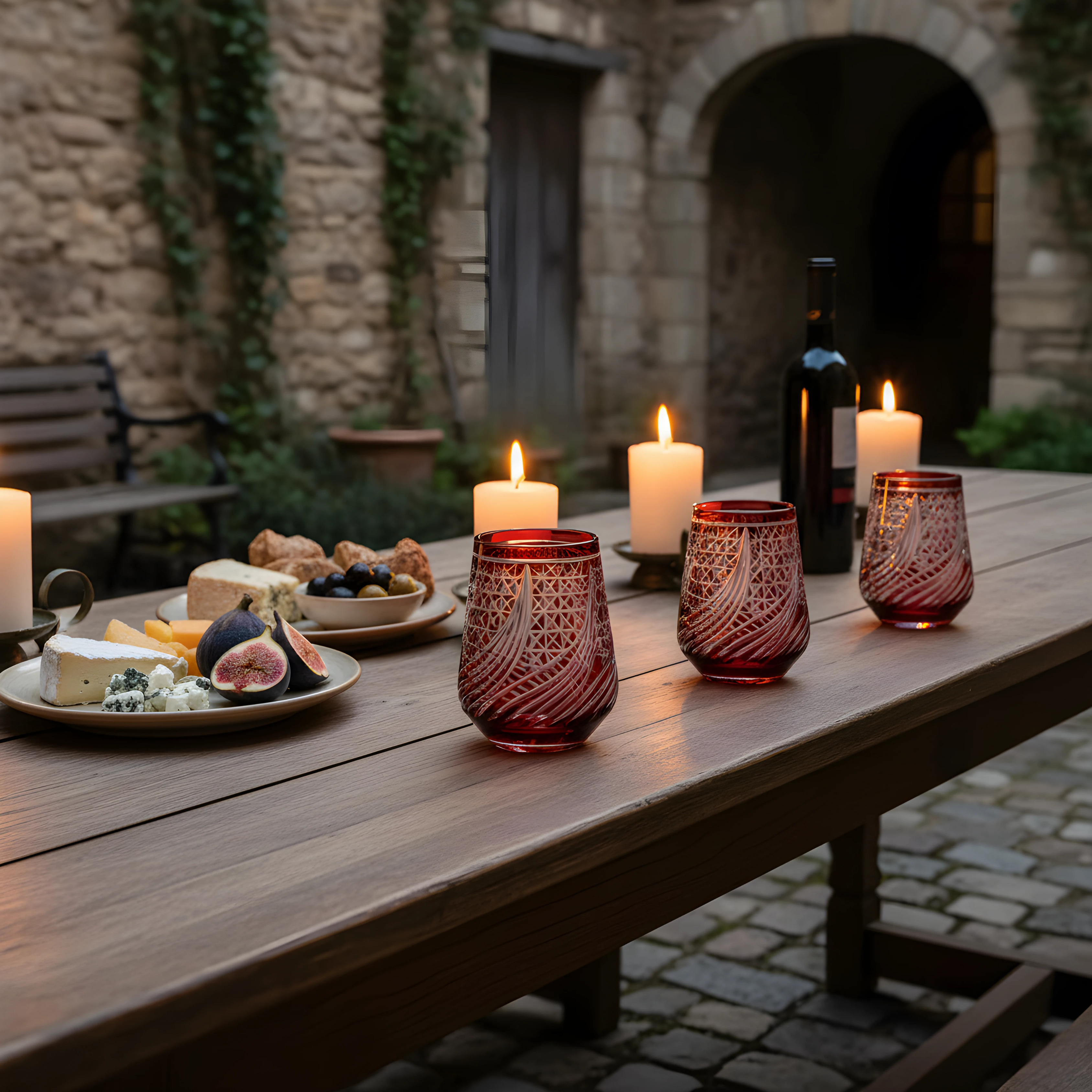 Aurora Stemless Wine Glass - Set Of 2 - Margerie Crystal USA