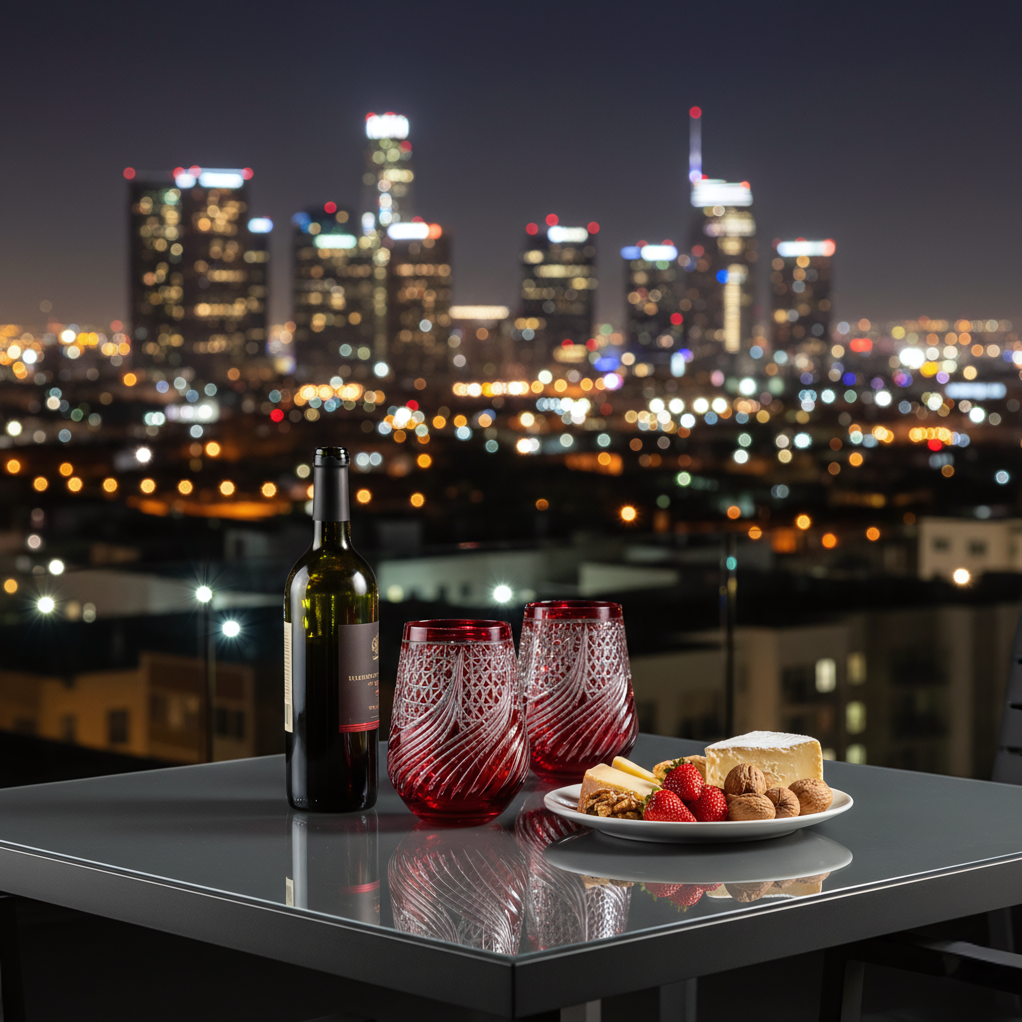 Aurora Stemless Wine Glass - Set Of 2 - Margerie Crystal USA