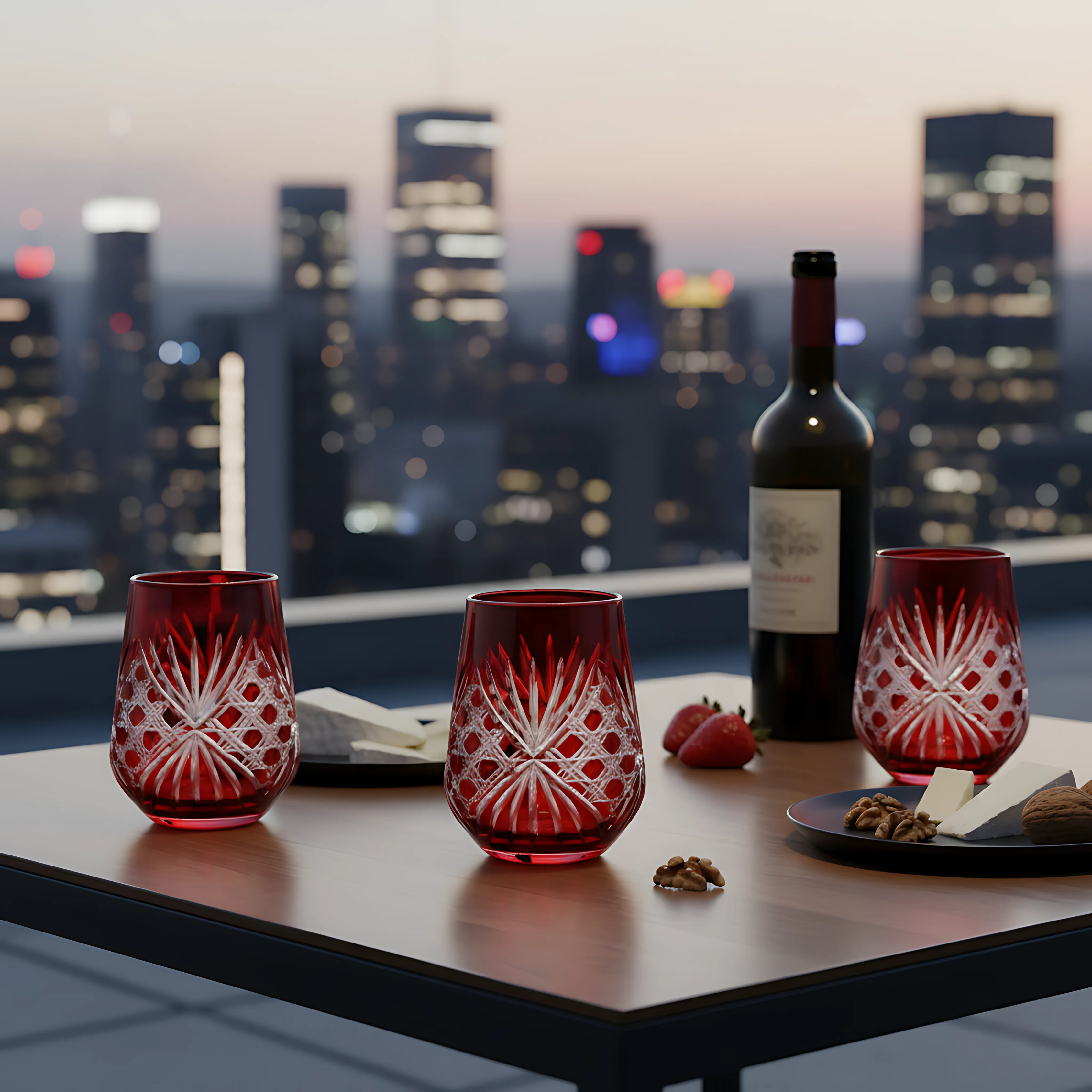 Éclat Stemless Wine Glass - Set Of 2 - Margerie Crystal USA