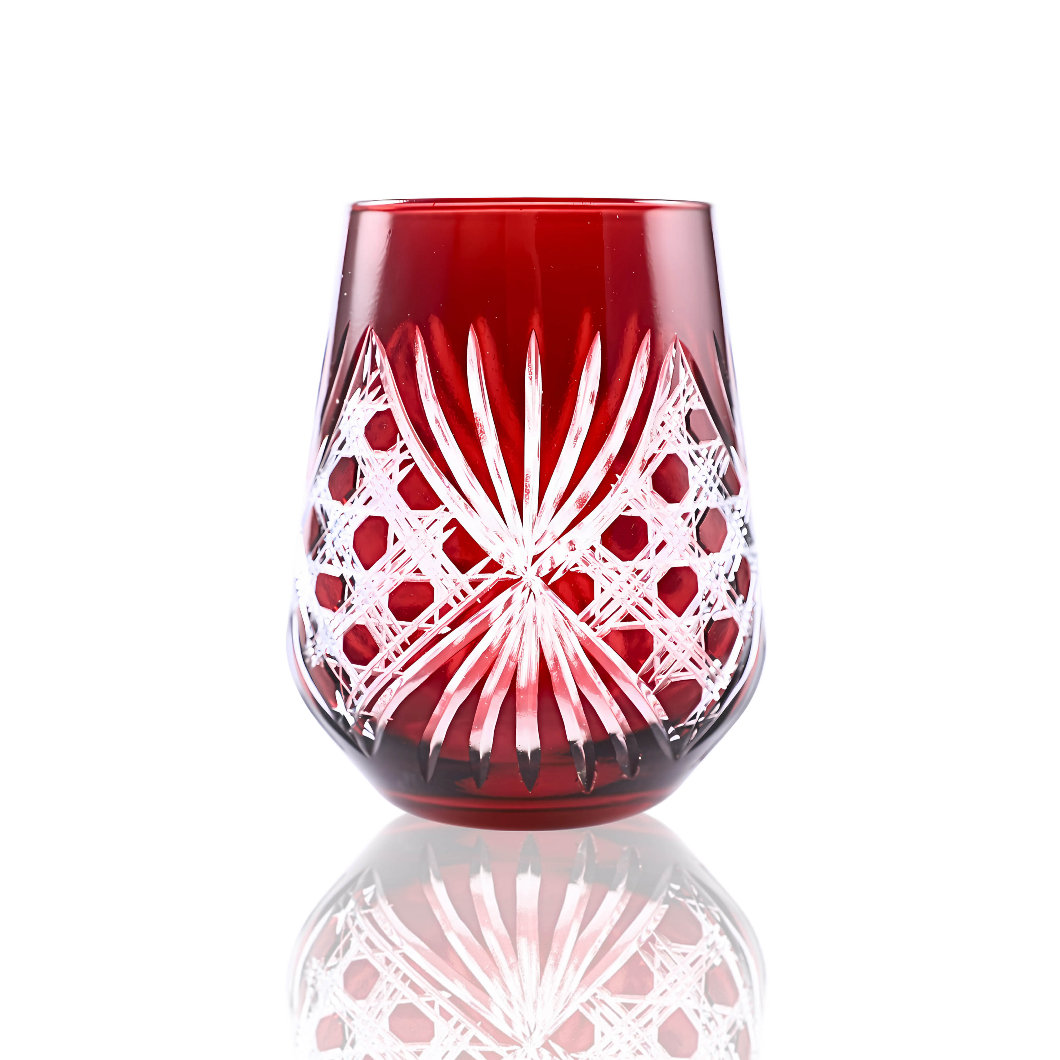 Éclat Stemless Wine Glass - Set Of 2 - Margerie Crystal USA