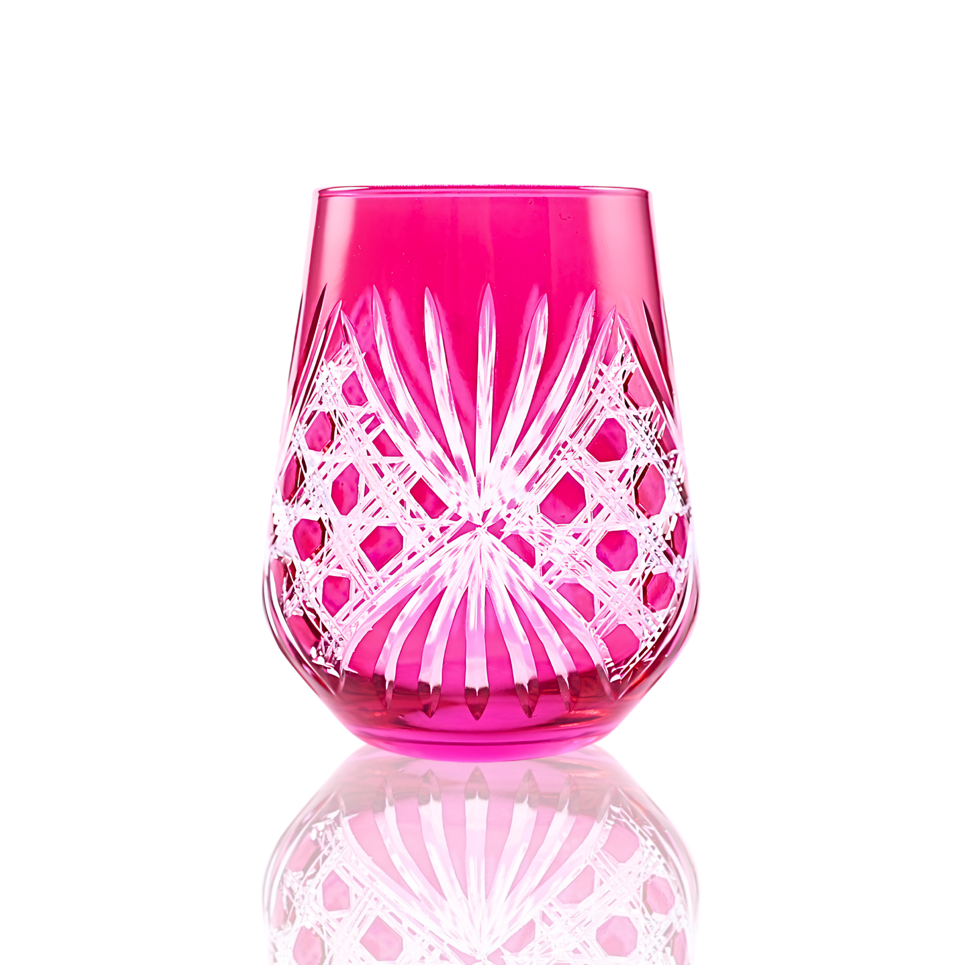 Éclat Stemless Wine Glass - Set Of 2 - Margerie Crystal USA