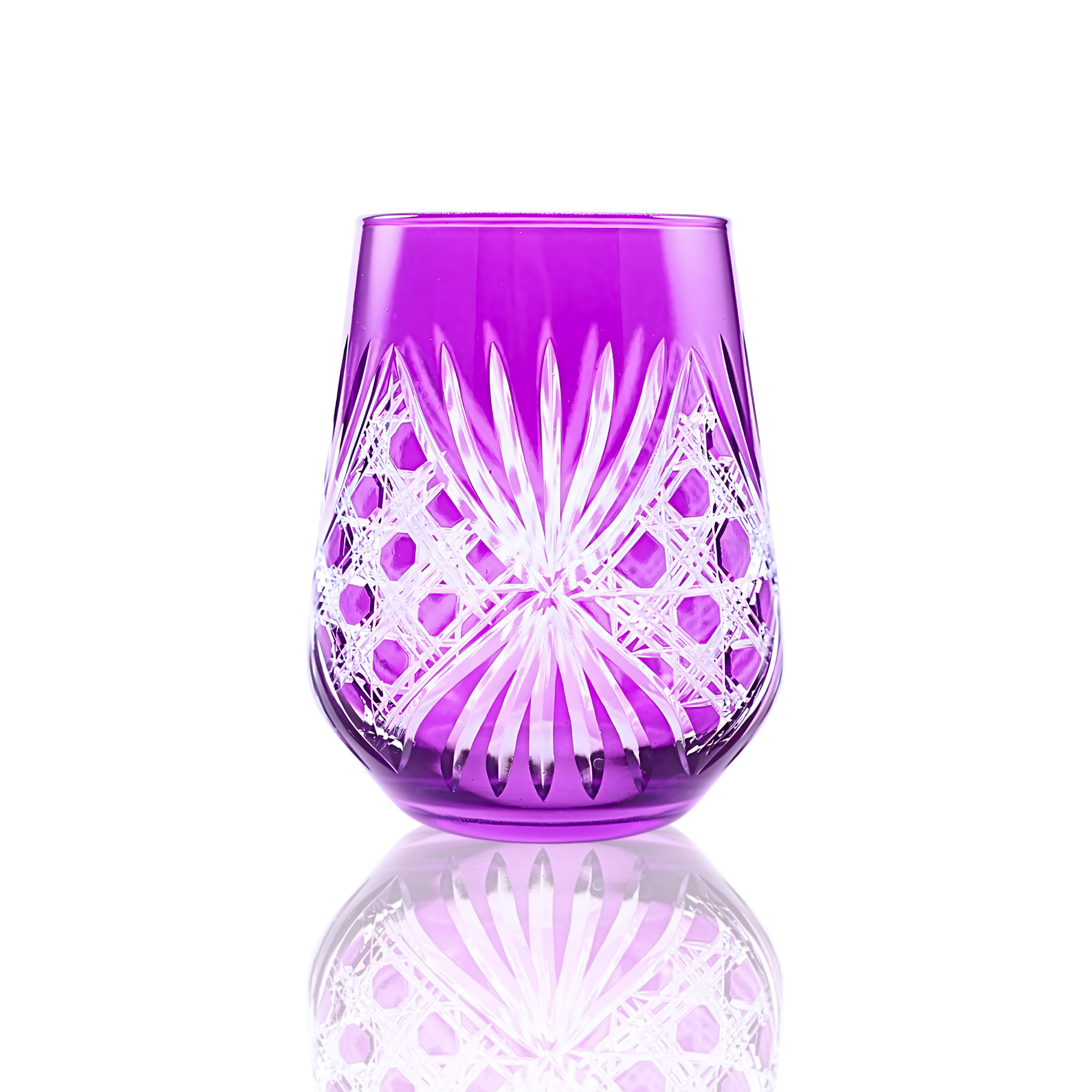 Éclat Stemless Wine Glass - Set Of 2 - Margerie Crystal USA