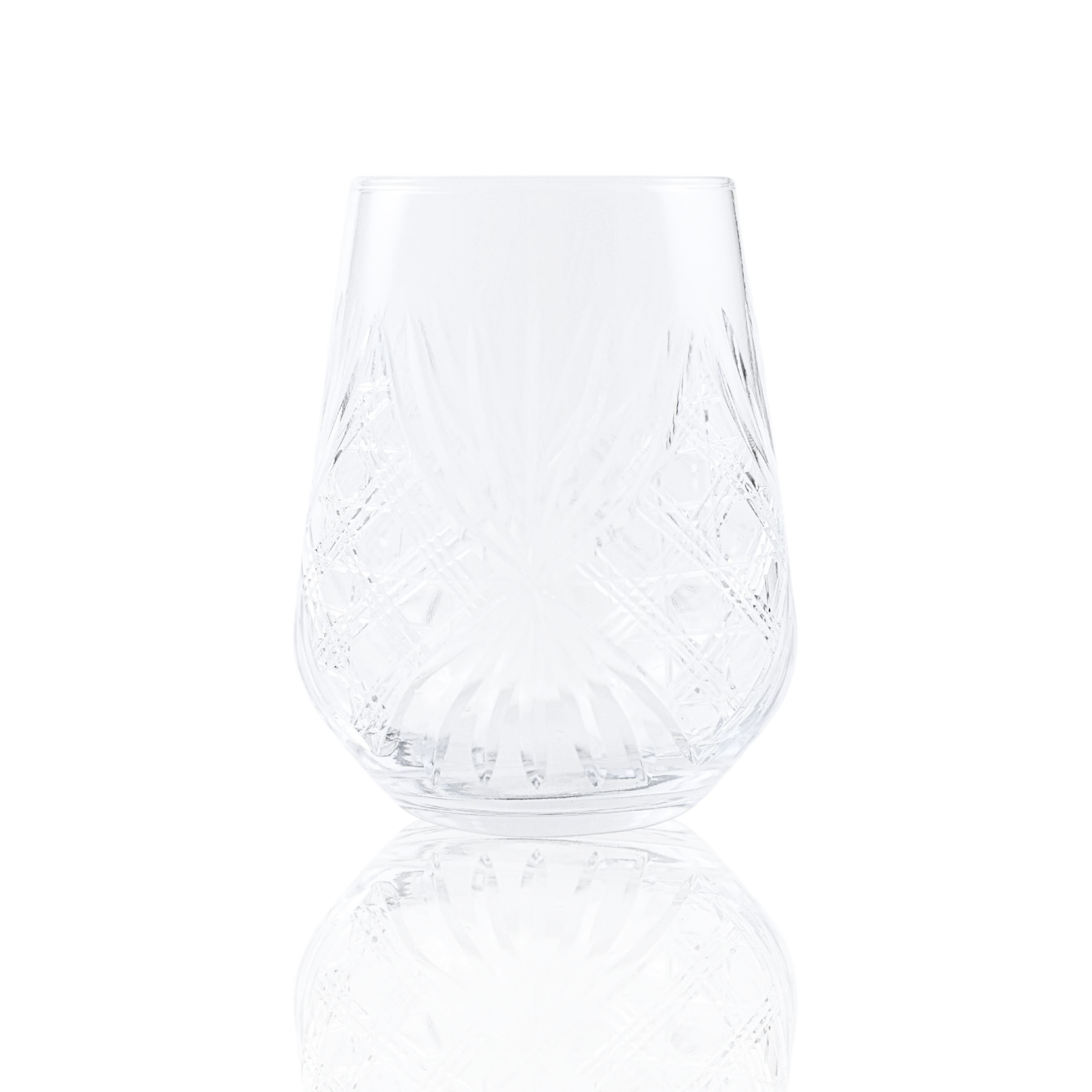 Éclat Stemless Wine Glass - Set Of 2 - Margerie Crystal USA