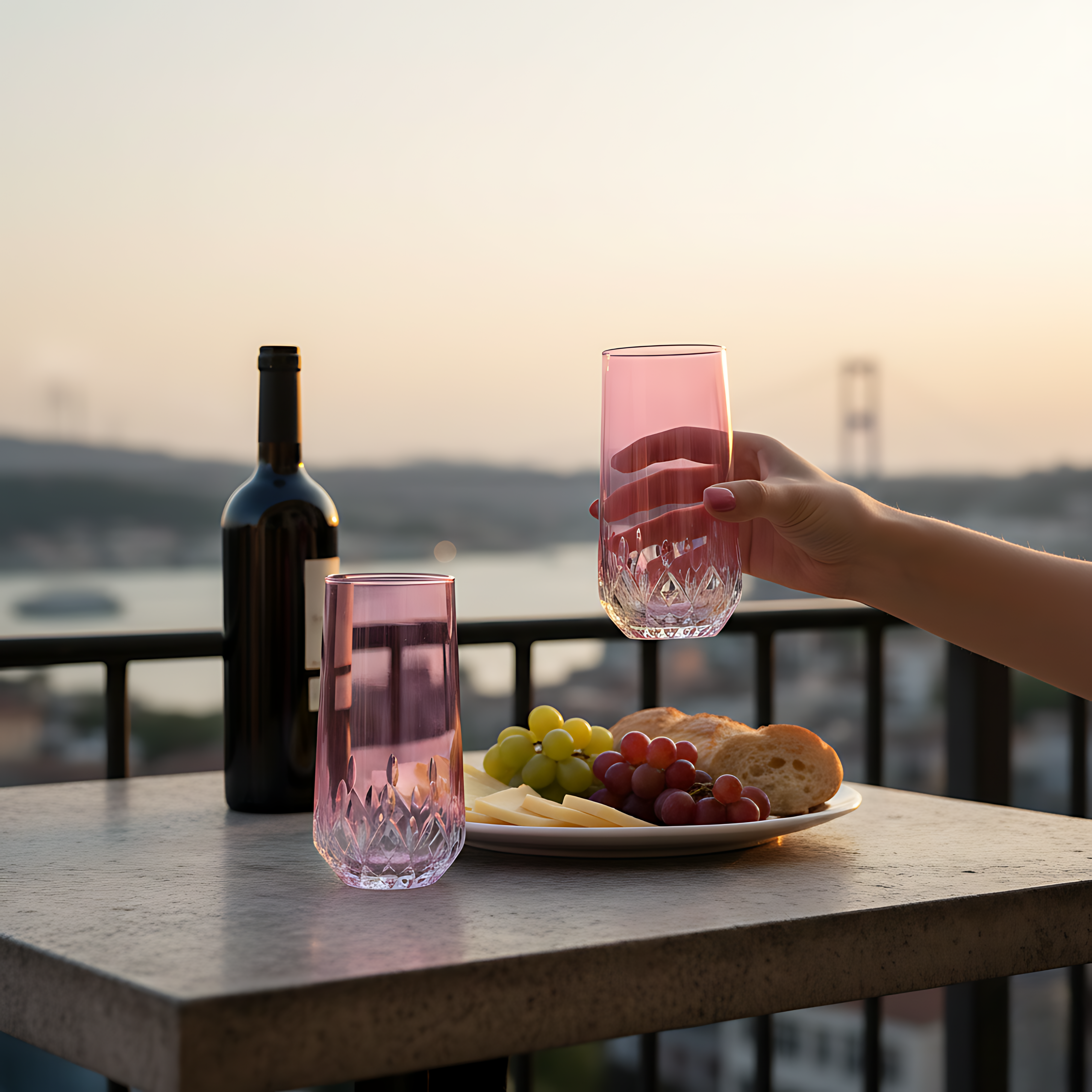 Aria Highball Glass - Set Of 2 - Margerie Crystal USA