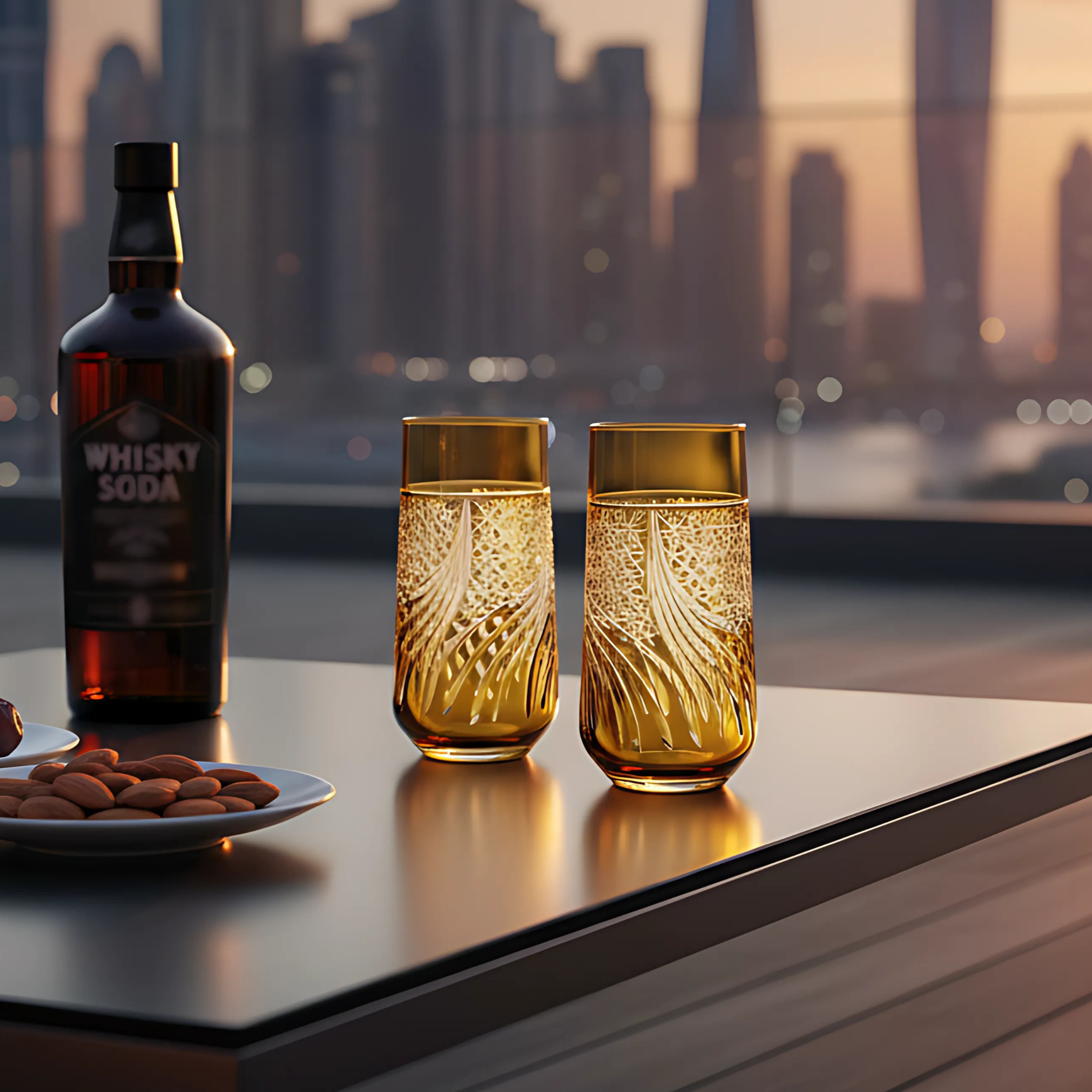 Aurora Highball Glass - Set Of 2 - Margerie Crystal USA