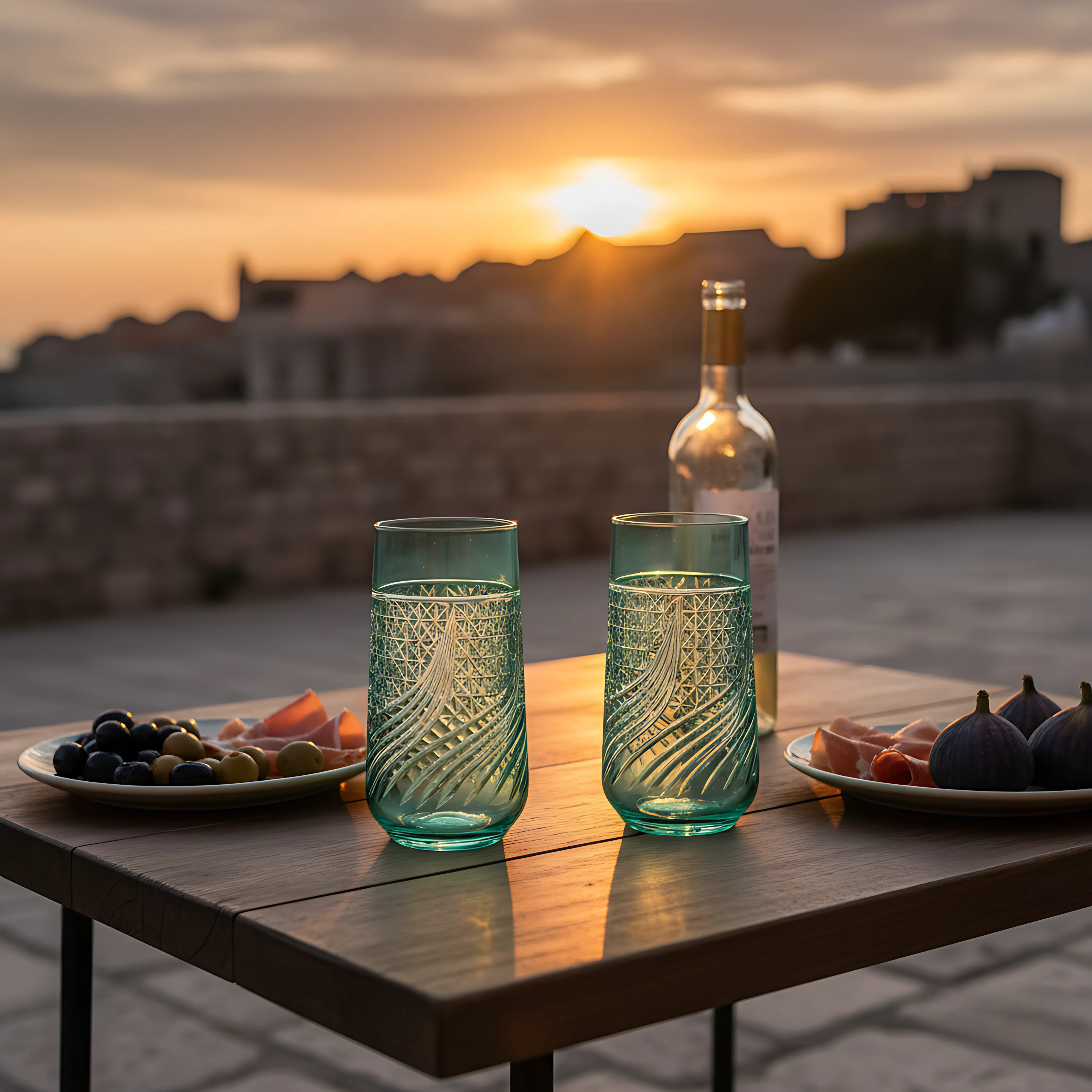 Aurora Highball Glass - Set Of 2 - Margerie Crystal USA