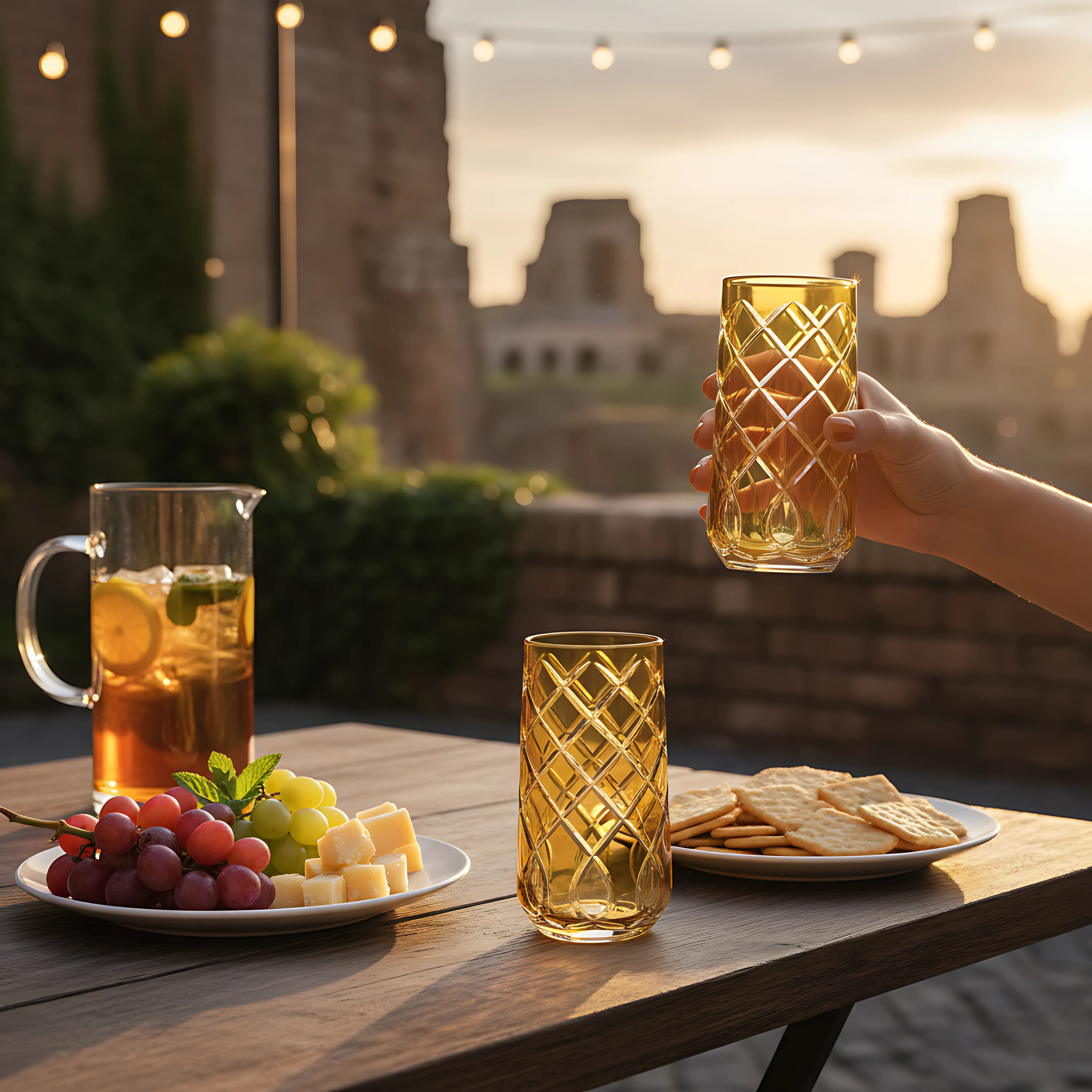 Heritage Highball Glass - Set Of 2 - Margerie Crystal USA