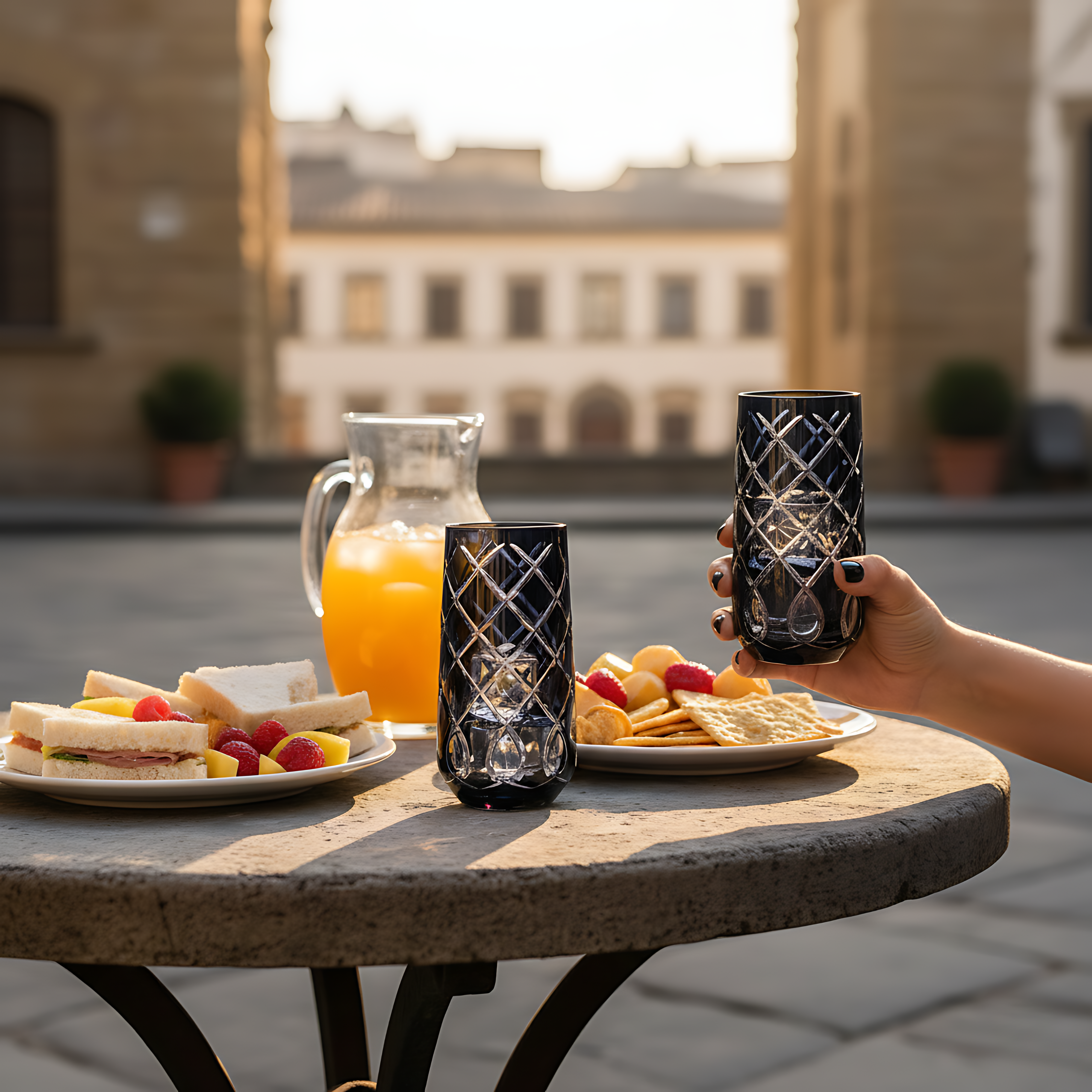 Heritage Highball Glass - Set Of 2 - Margerie Crystal USA