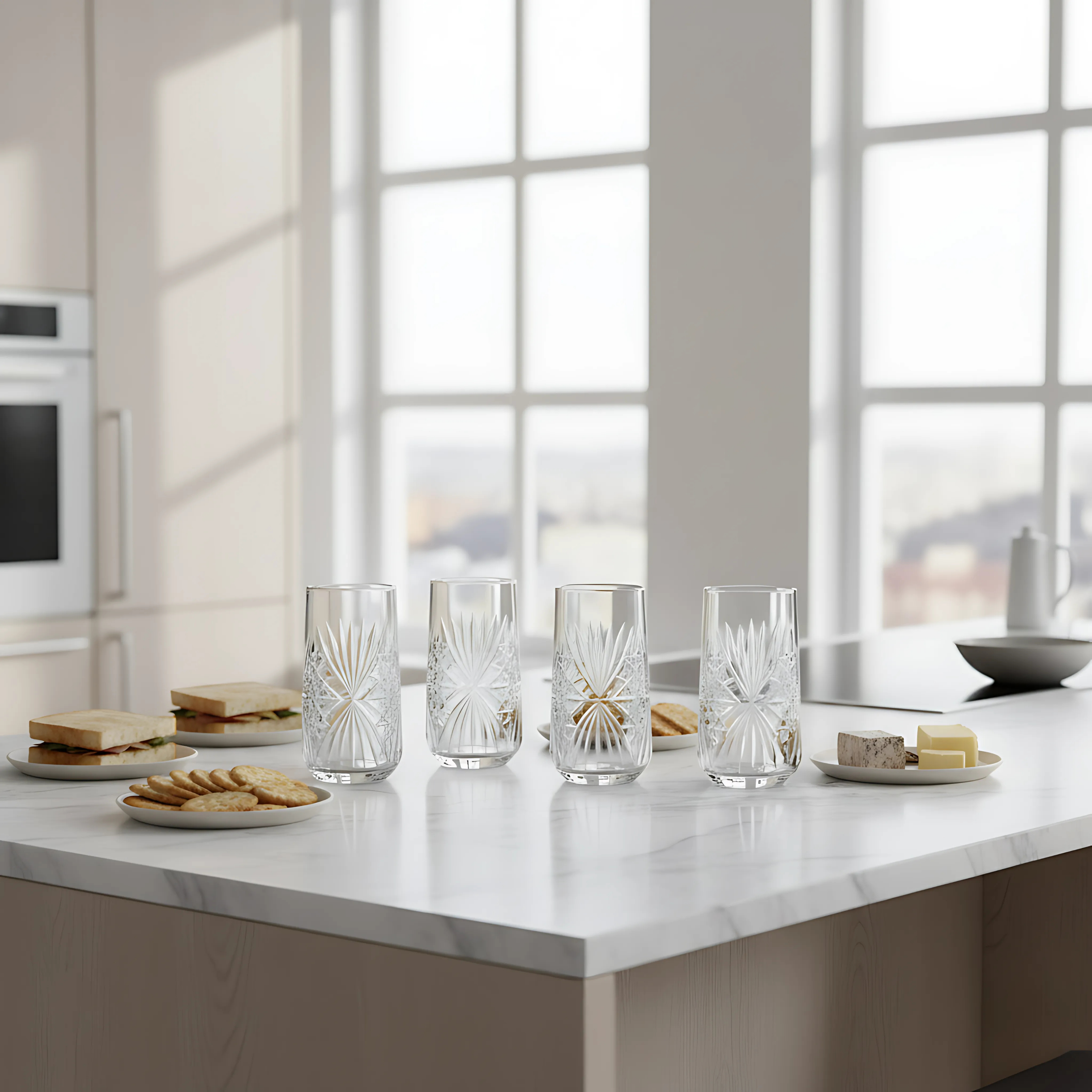 Éclat Highball Glass - Set Of 2 - Margerie Crystal USA