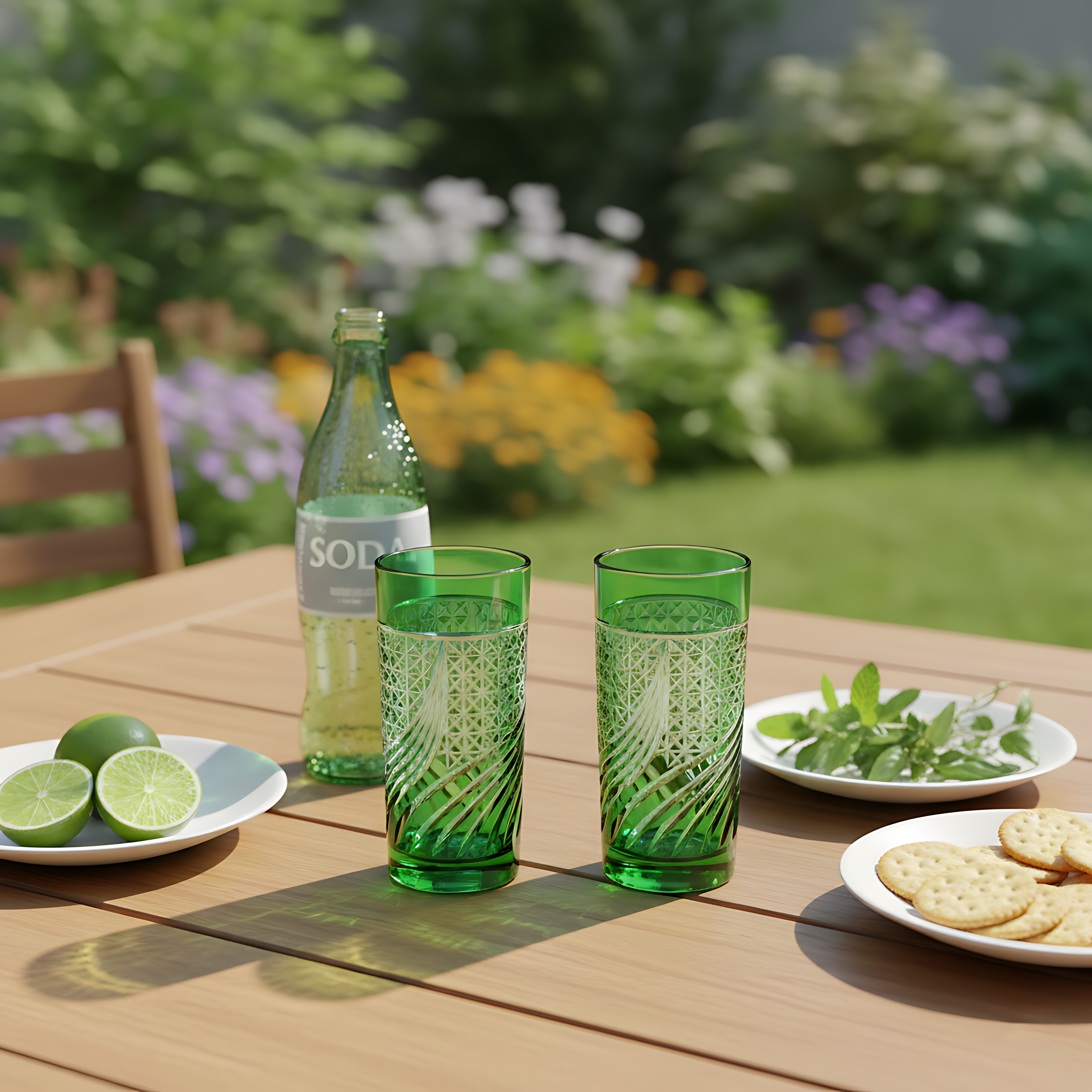 Aurora Highball Glass - Set Of 2 - Margerie Crystal USA