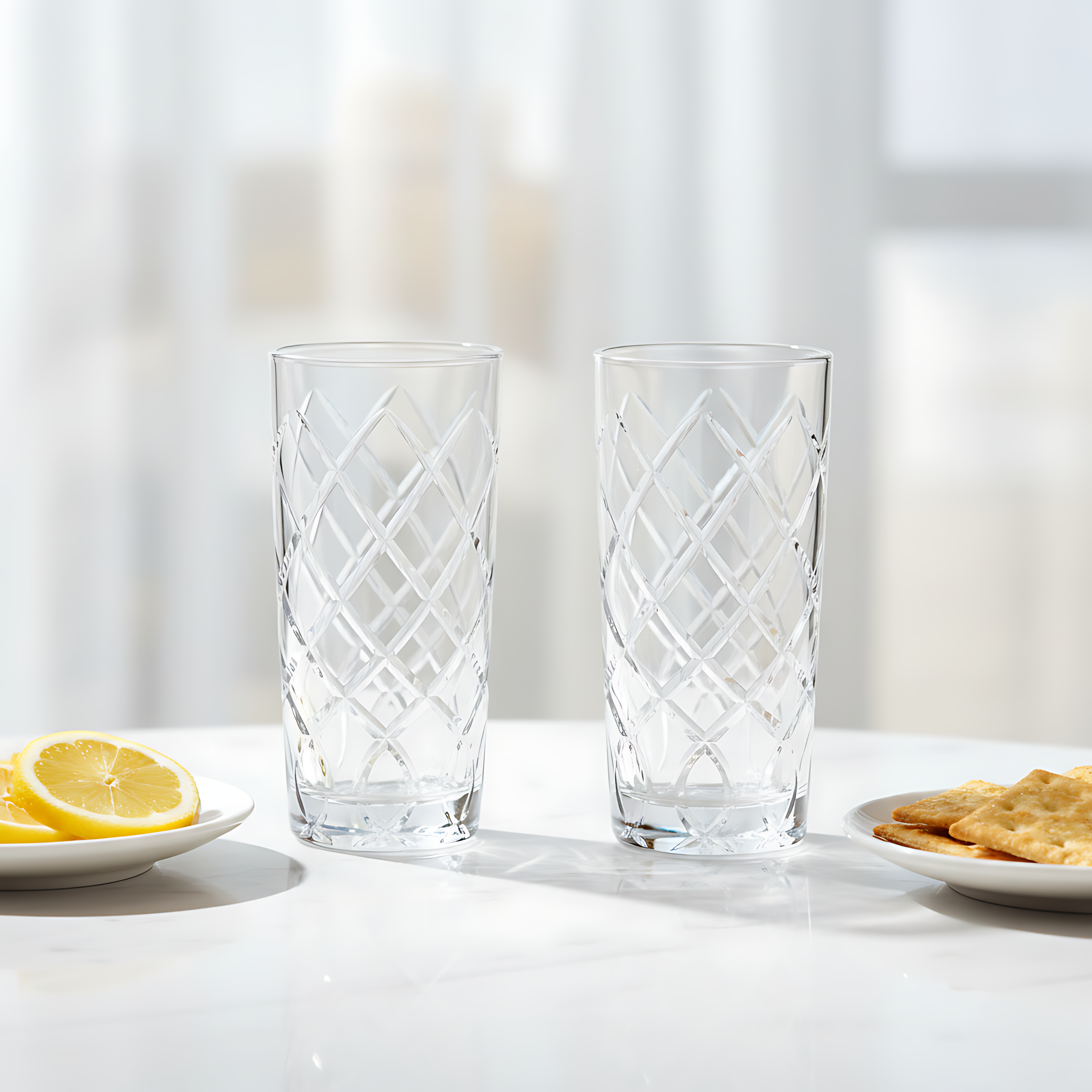 Heritage Highball Glass - Set Of 2 - Margerie Crystal USA