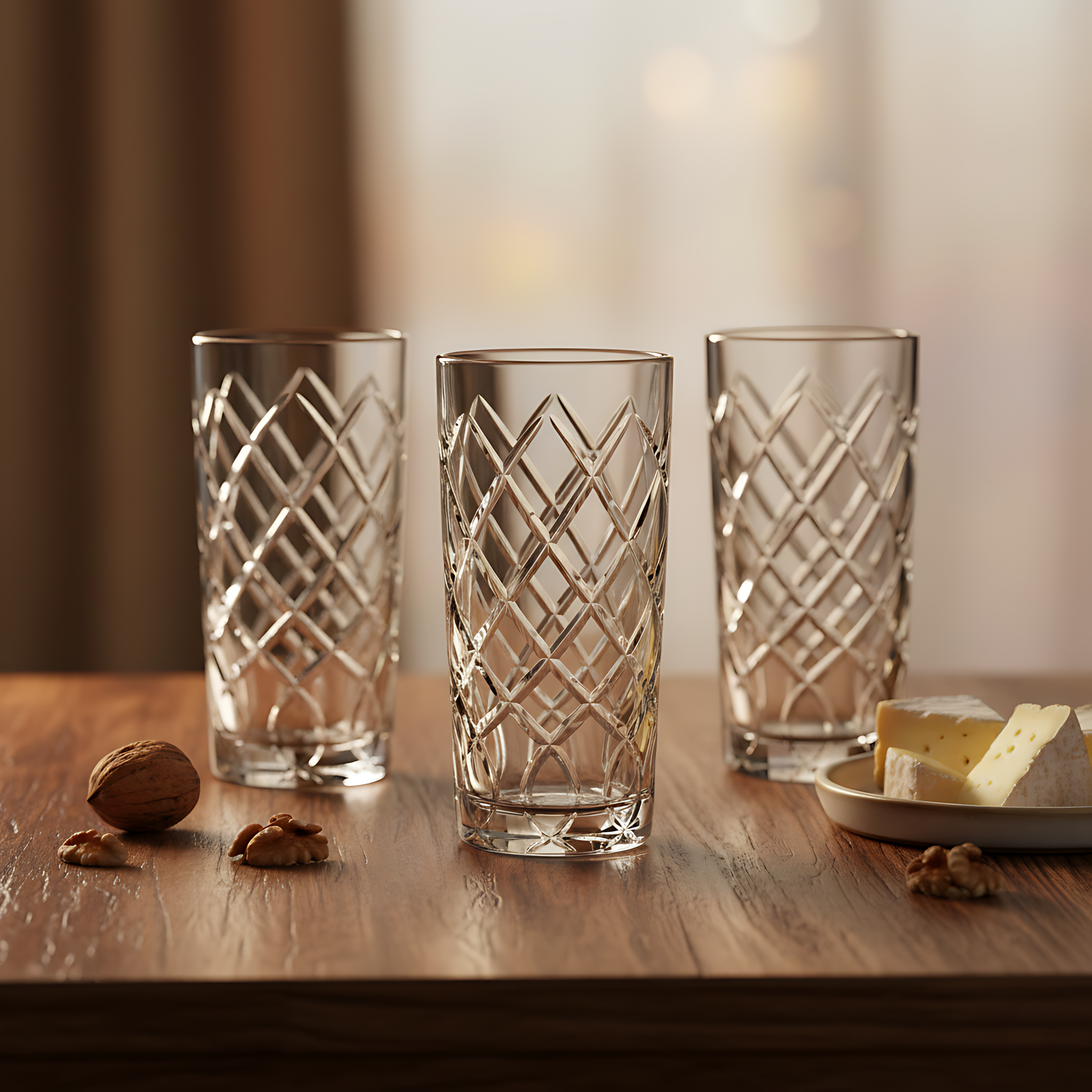 Heritage Highball Glass - Set Of 2 - Margerie Crystal USA