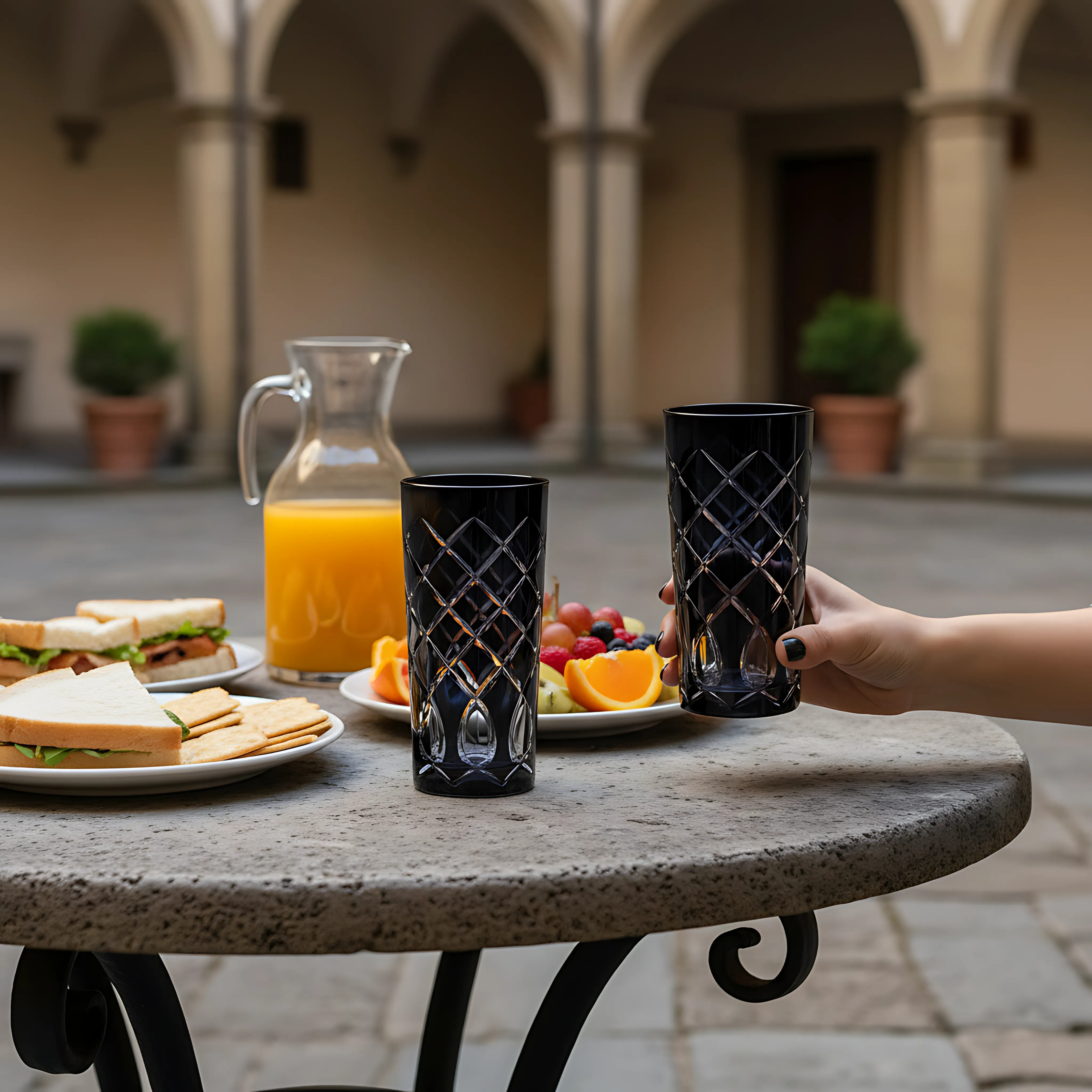 Heritage Highball Glass - Set Of 2 - Margerie Crystal USA