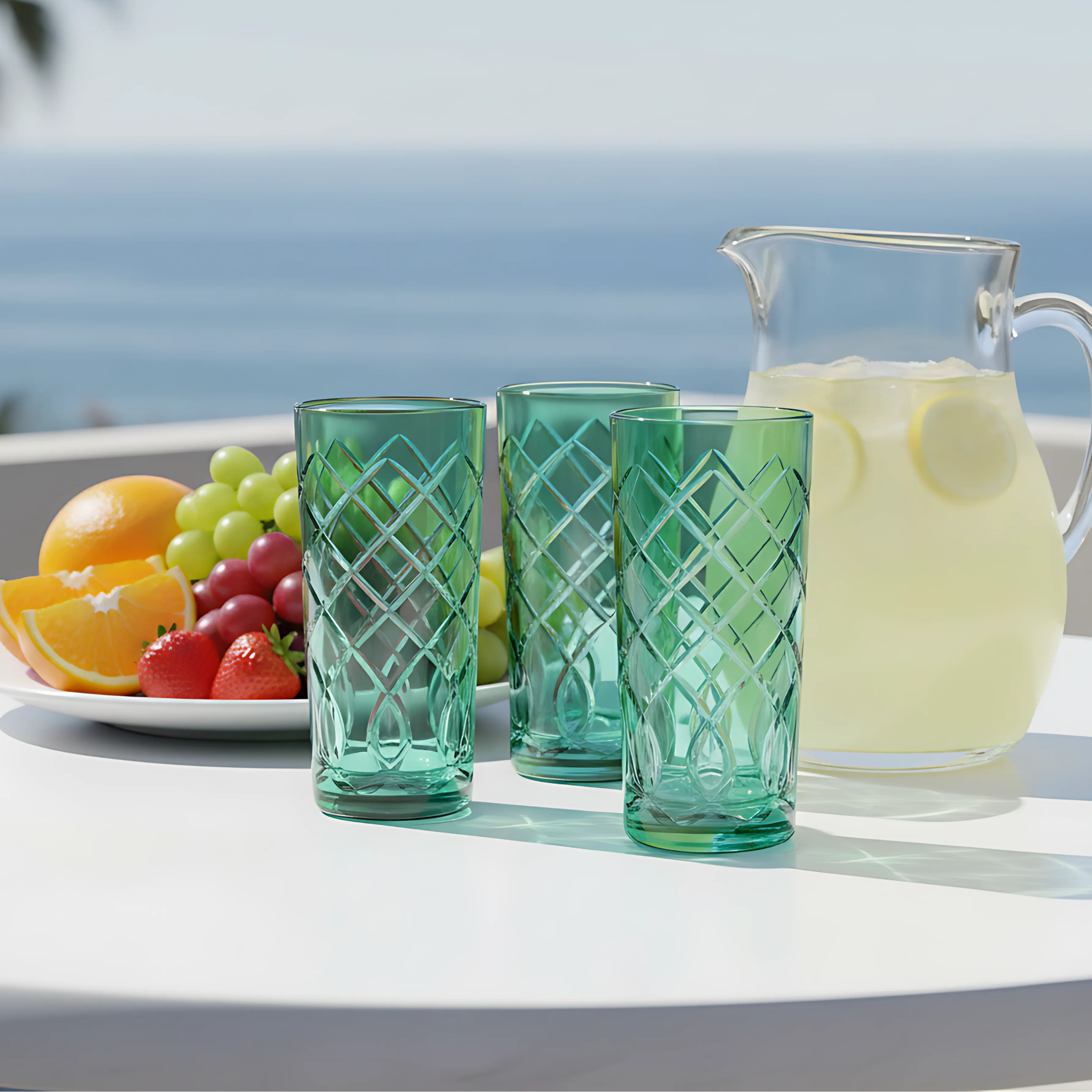 Heritage Highball Glass - Set Of 2 - Margerie Crystal USA