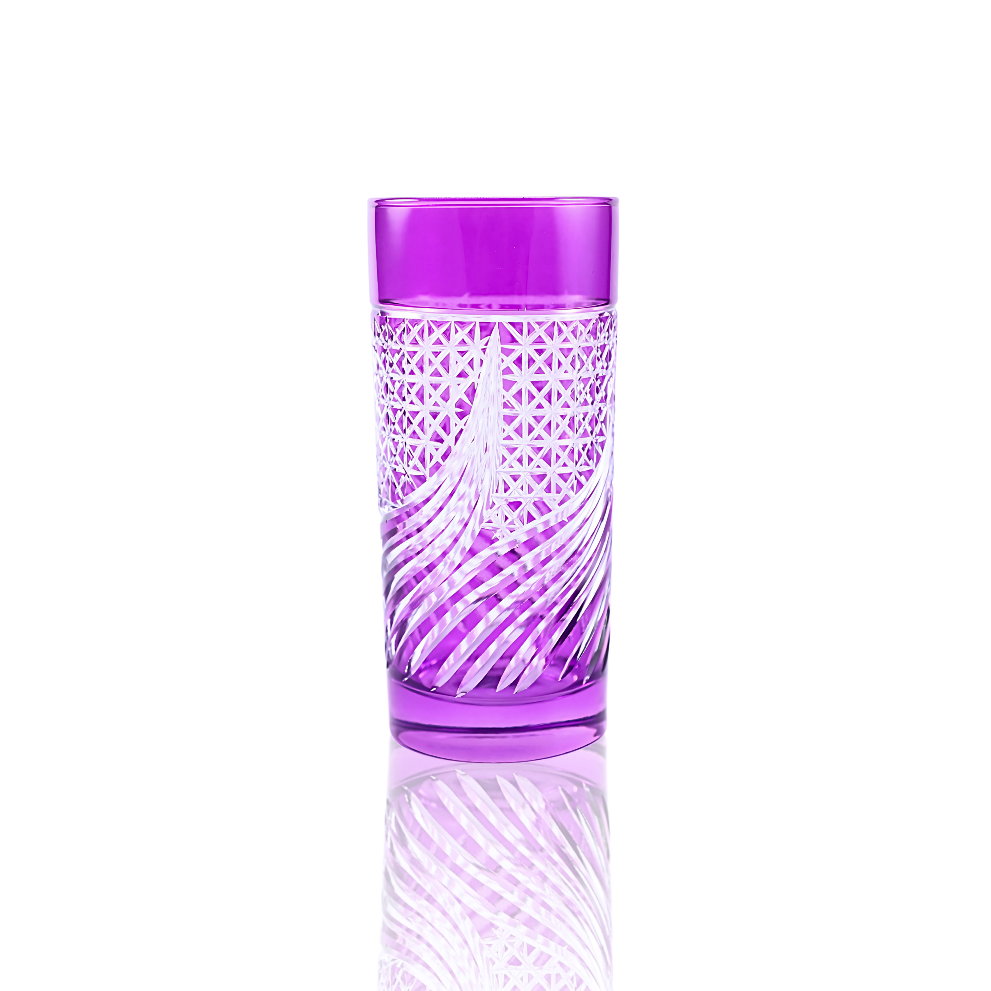 Aurora Highball Glass - Set Of 2 - Margerie Crystal USA