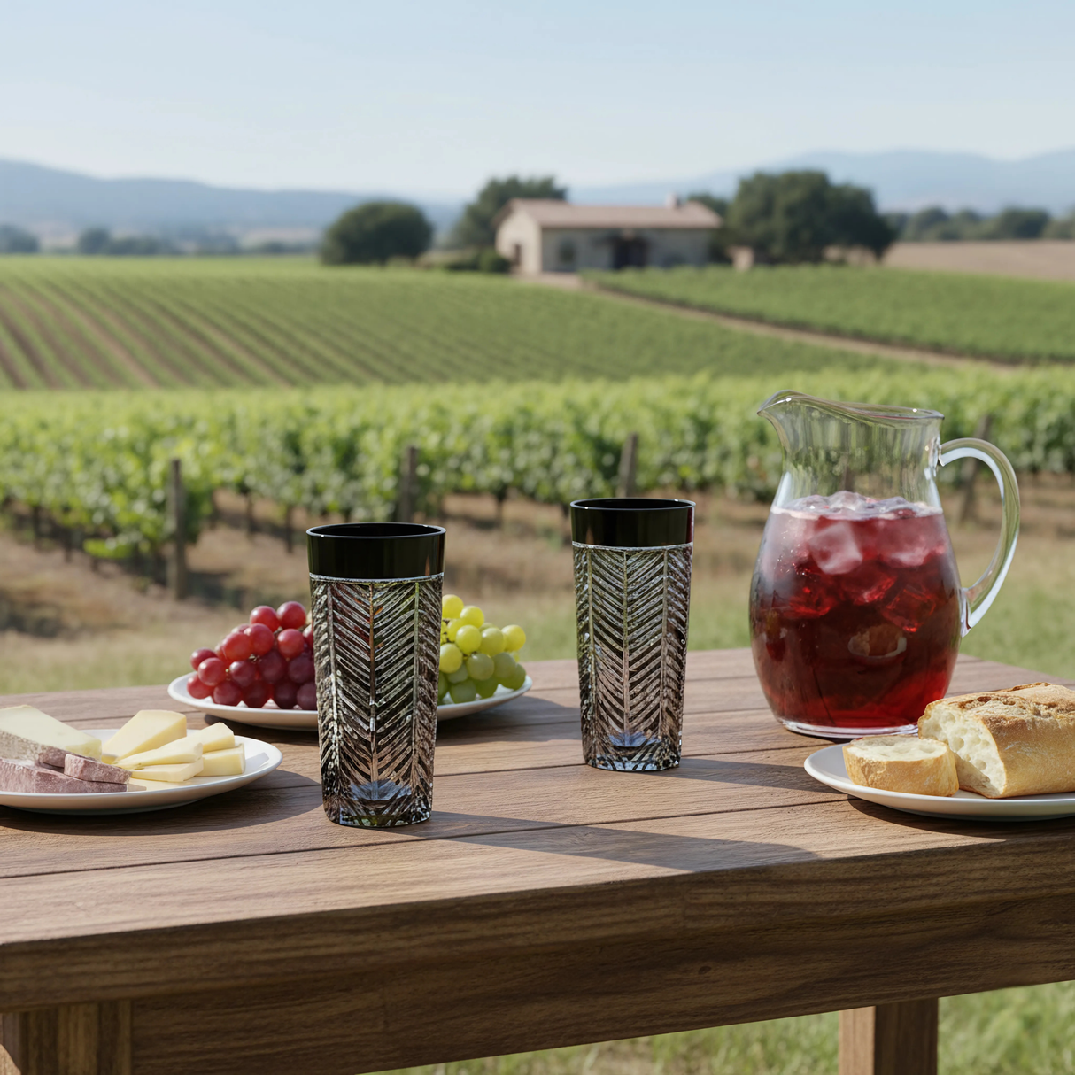 Lanza Cut Crystal Highball Glasses - Set Of 2