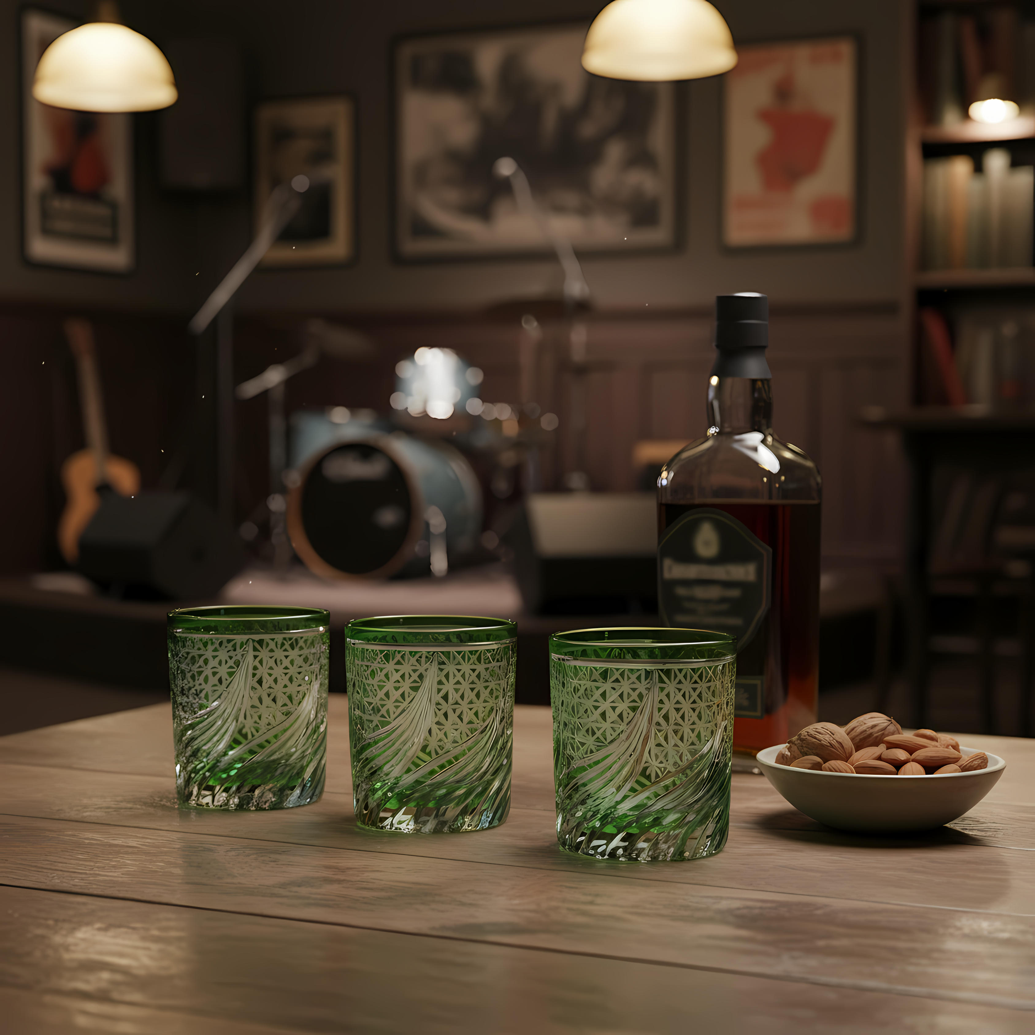 Aurora Old Fashioned Whiskey Glass - Set Of 2 - Margerie Crystal USA