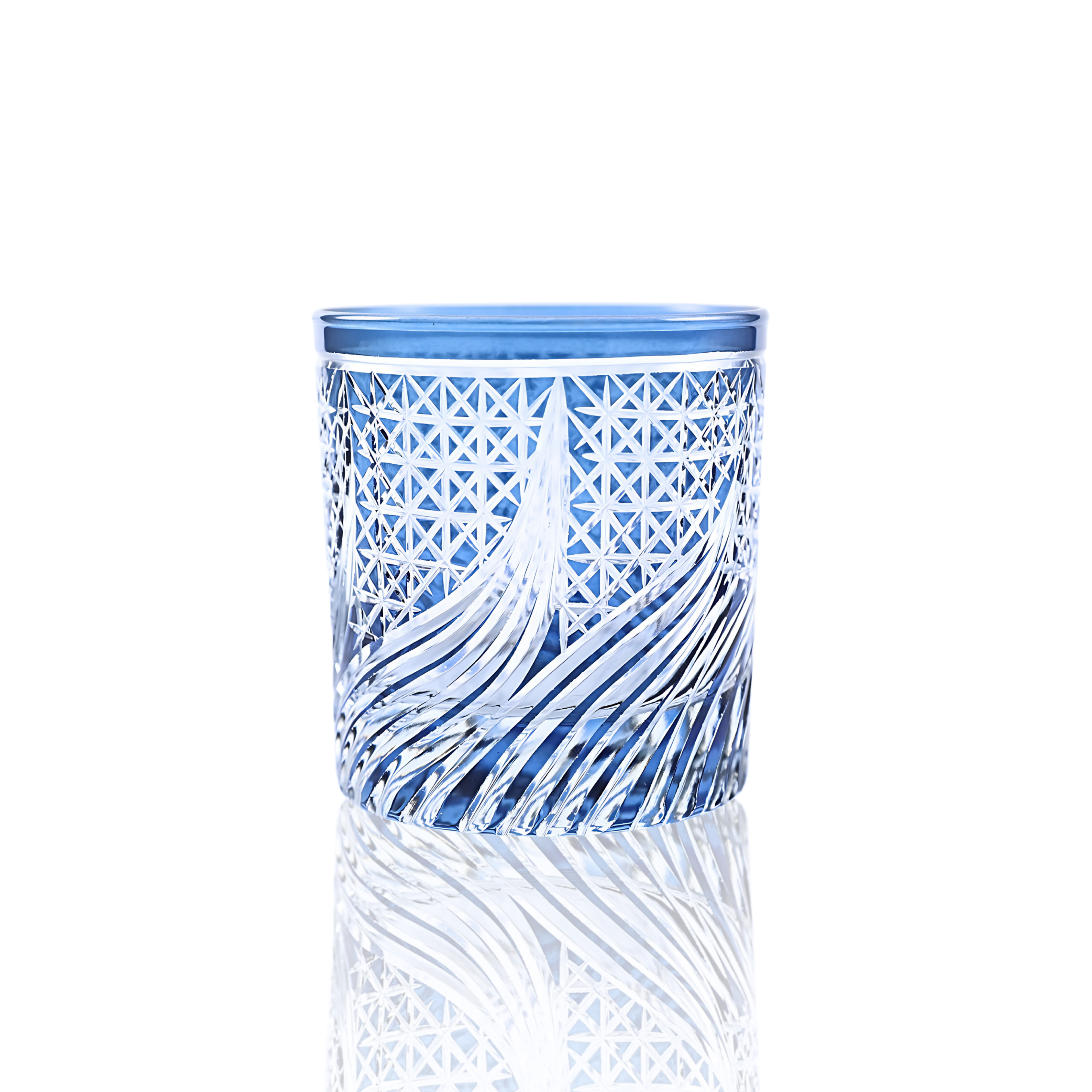 Aurora Old Fashioned Whiskey Glass - Set Of 2 - Margerie Crystal USA