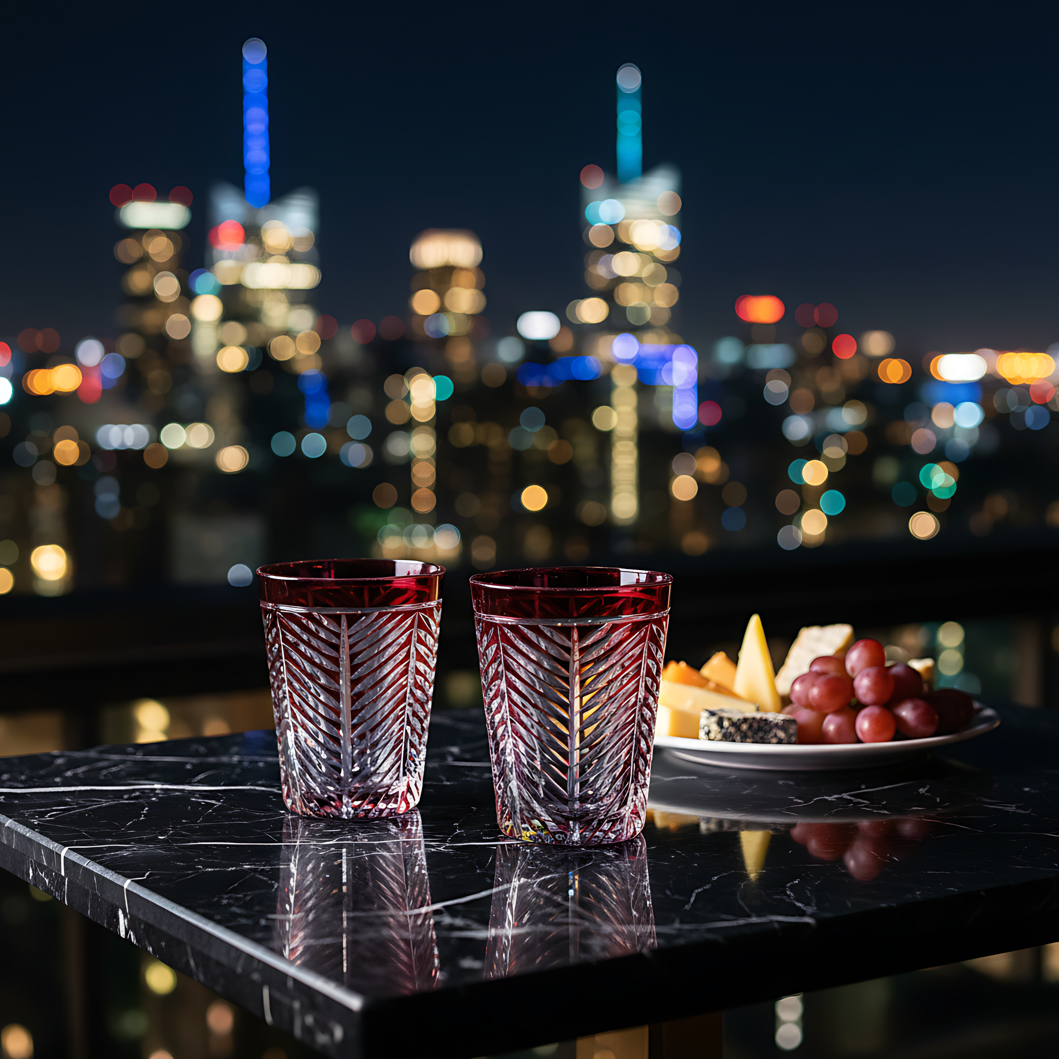 Lanza Cut Crystal Tumblers - Set Of 2 - Margerie Crystal USA