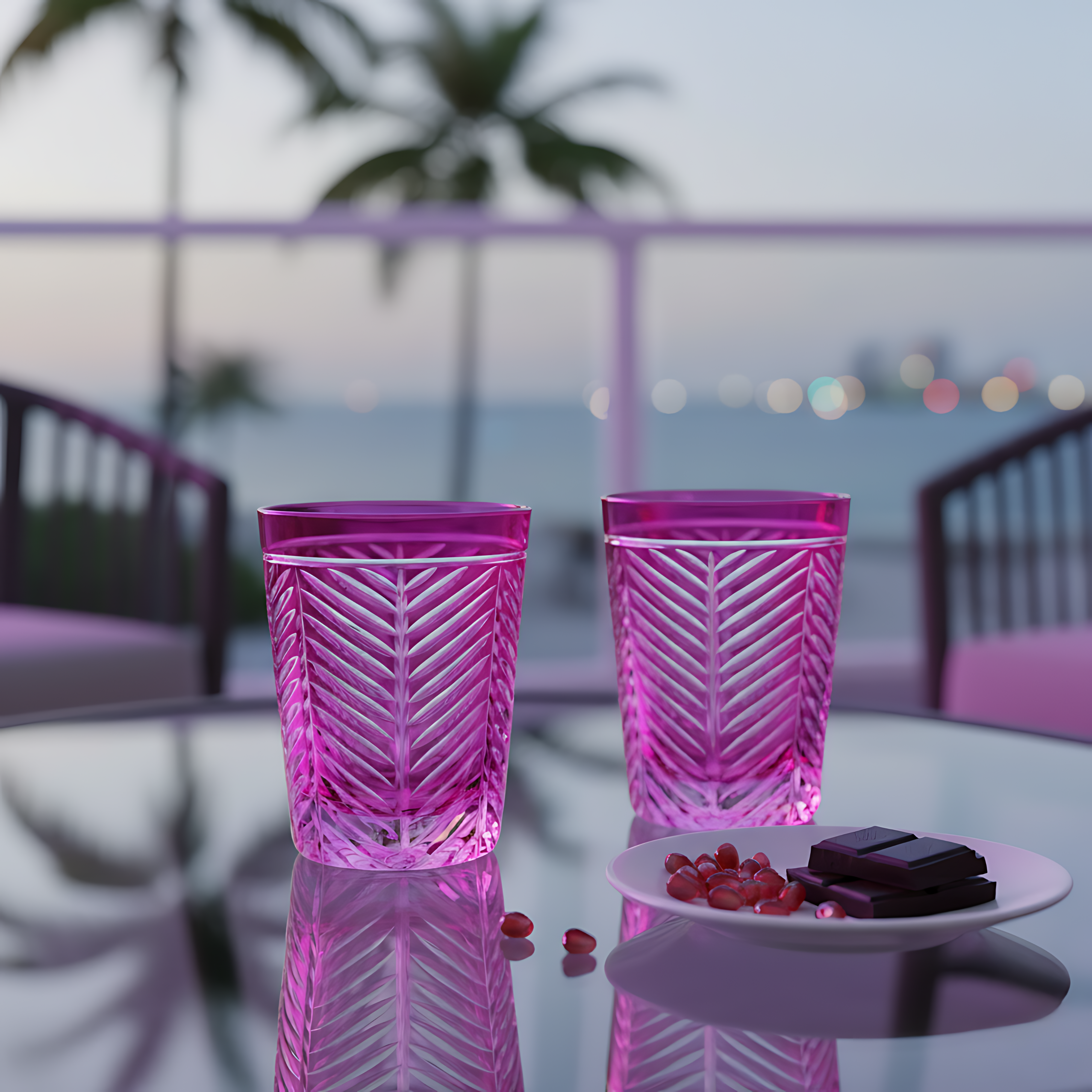 Lanza Cut Crystal Tumblers - Set Of 2 - Margerie Crystal USA